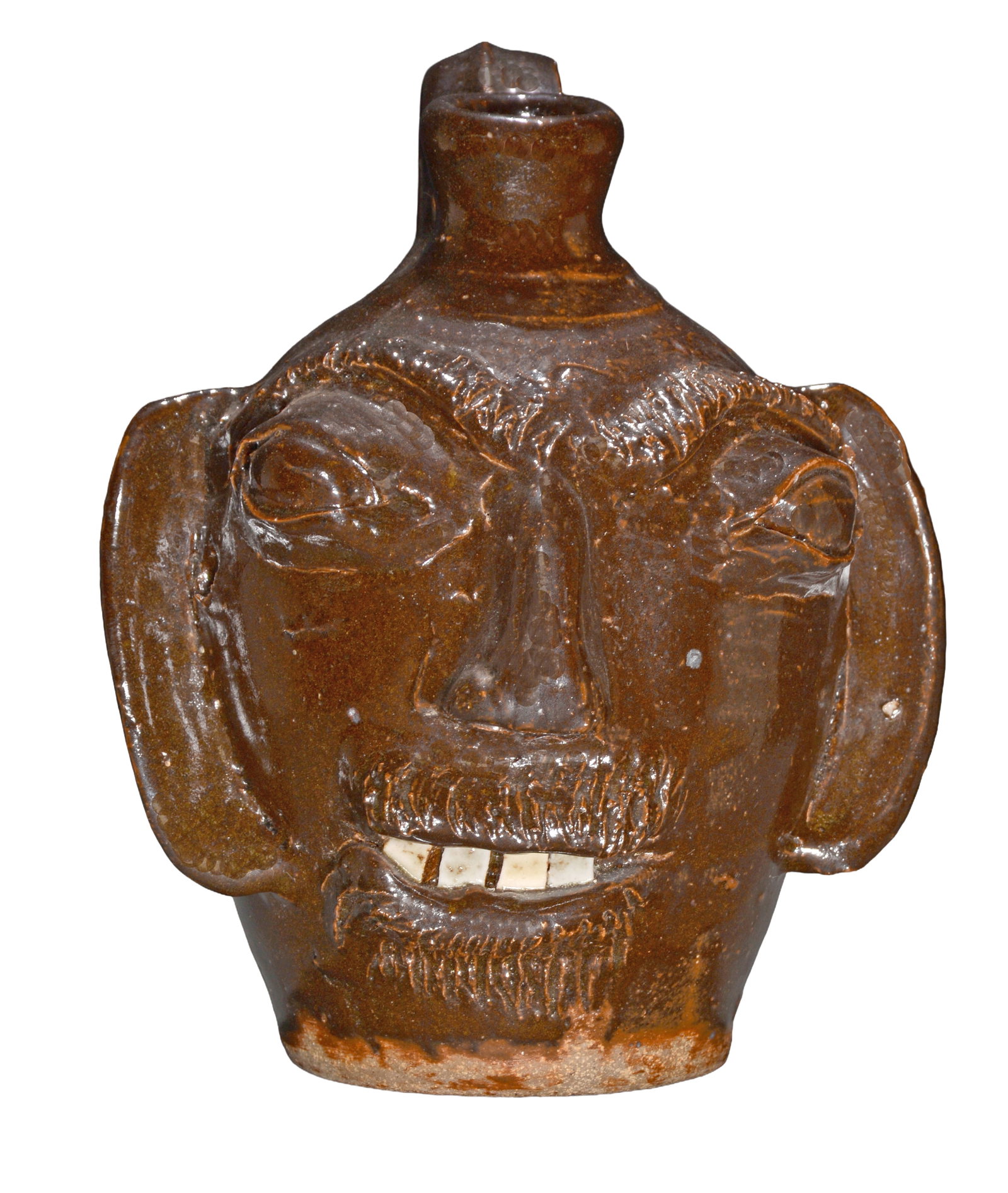 B.B. Craig. Brown Face Jug with Large Ears. (1 of 9)
