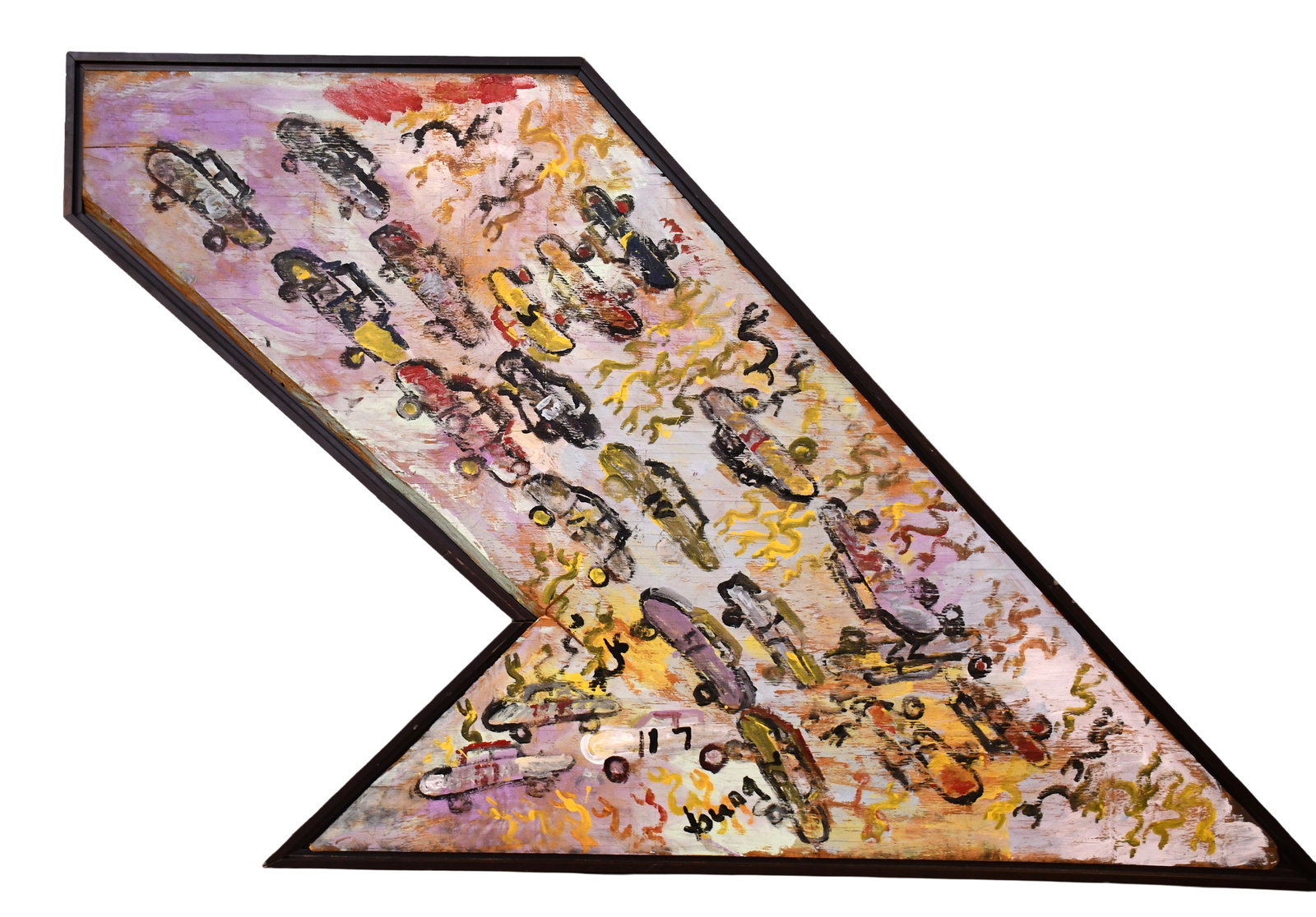 Purvis Young. Demolition Derby. (1 of 7)