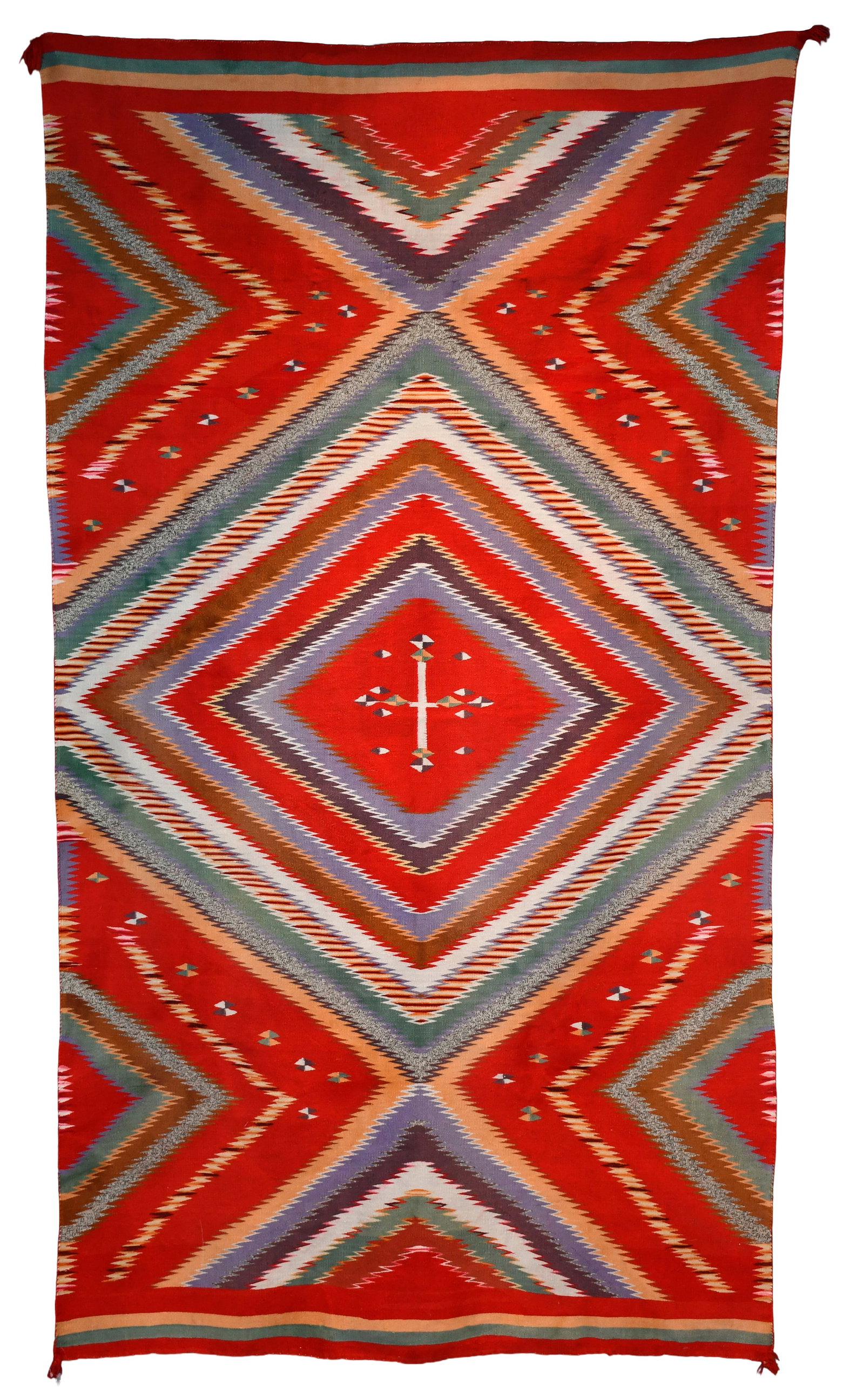 Historic Navajo Weaving Serape - Rio Grande Saltillo Style. (1 of 10)