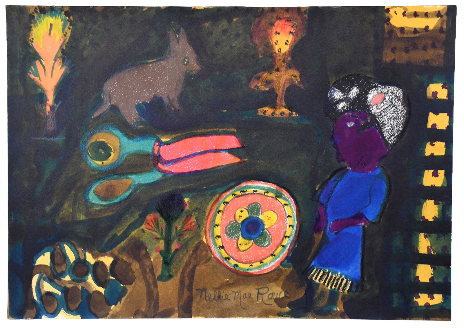 Nellie Mae Rowe. Nellie in Her Garden. (1 of 8)