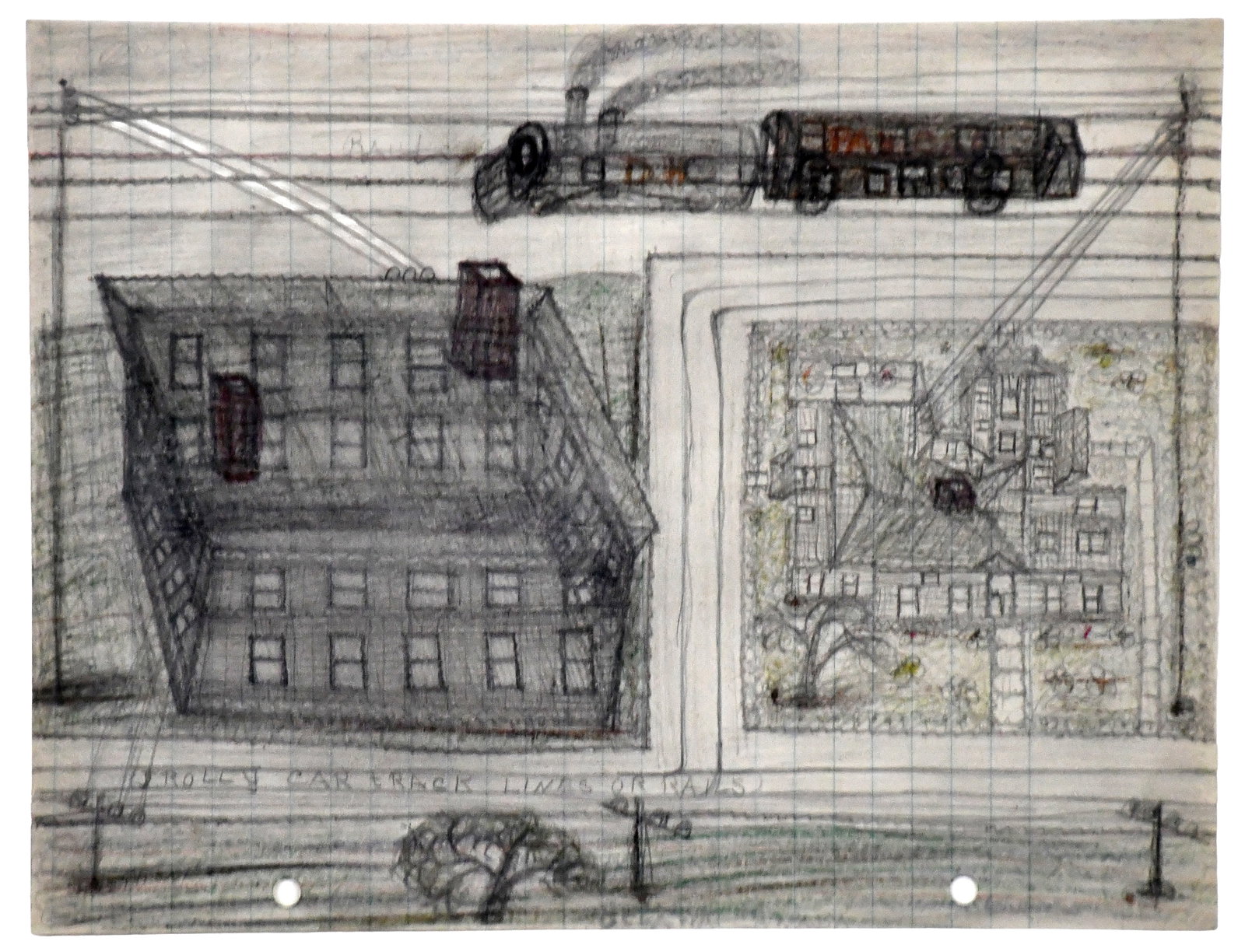 Pearl Blauvelt. Trolley Car Track Line (sic). (1 of 6)