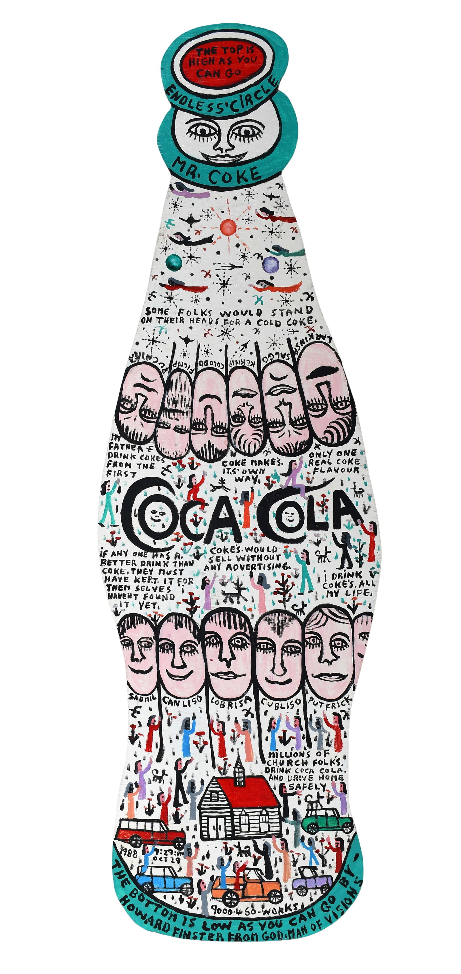 Howard Finster. Coca-Cola, #9,460. (1 of 9)