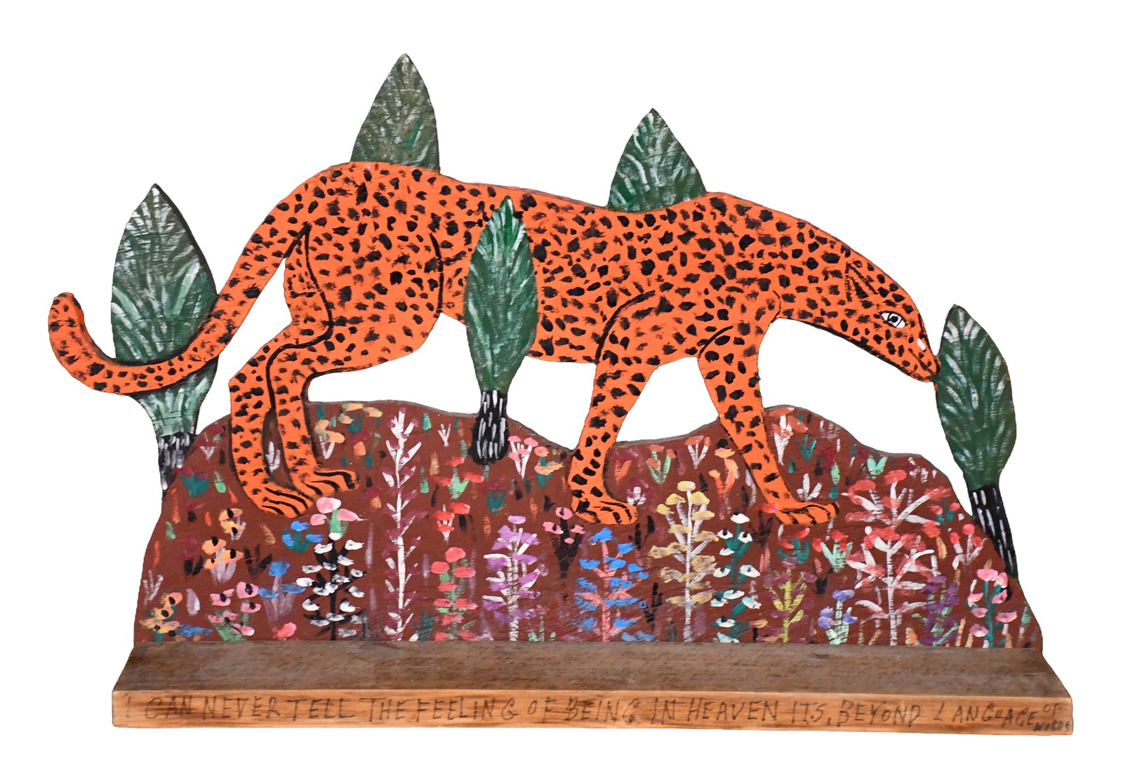 Howard Finster. Leopard Shelf Piece, #3,437. (1 of 4)