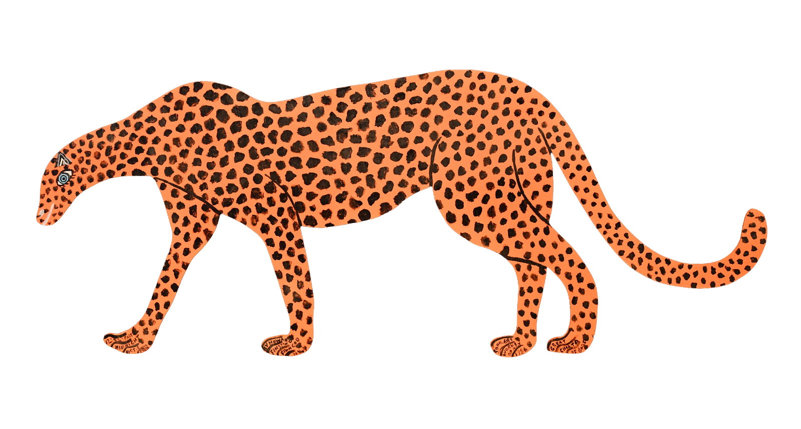 Howard Finster. Great Cheetah of God, #5,687. (1 of 9)