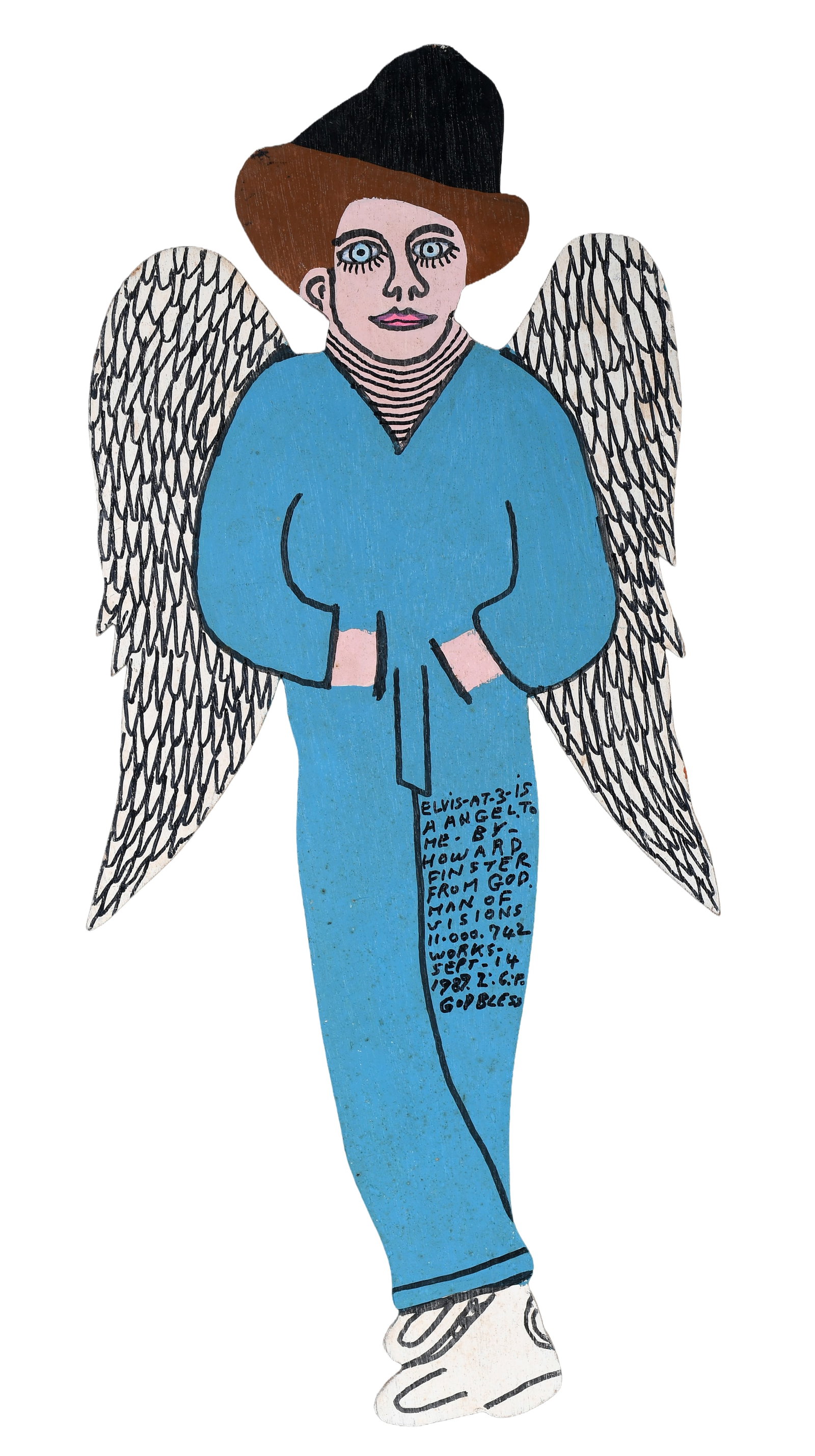 Howard Finster. Elvis at 3 Is an Angel to Me. (1 of 6)