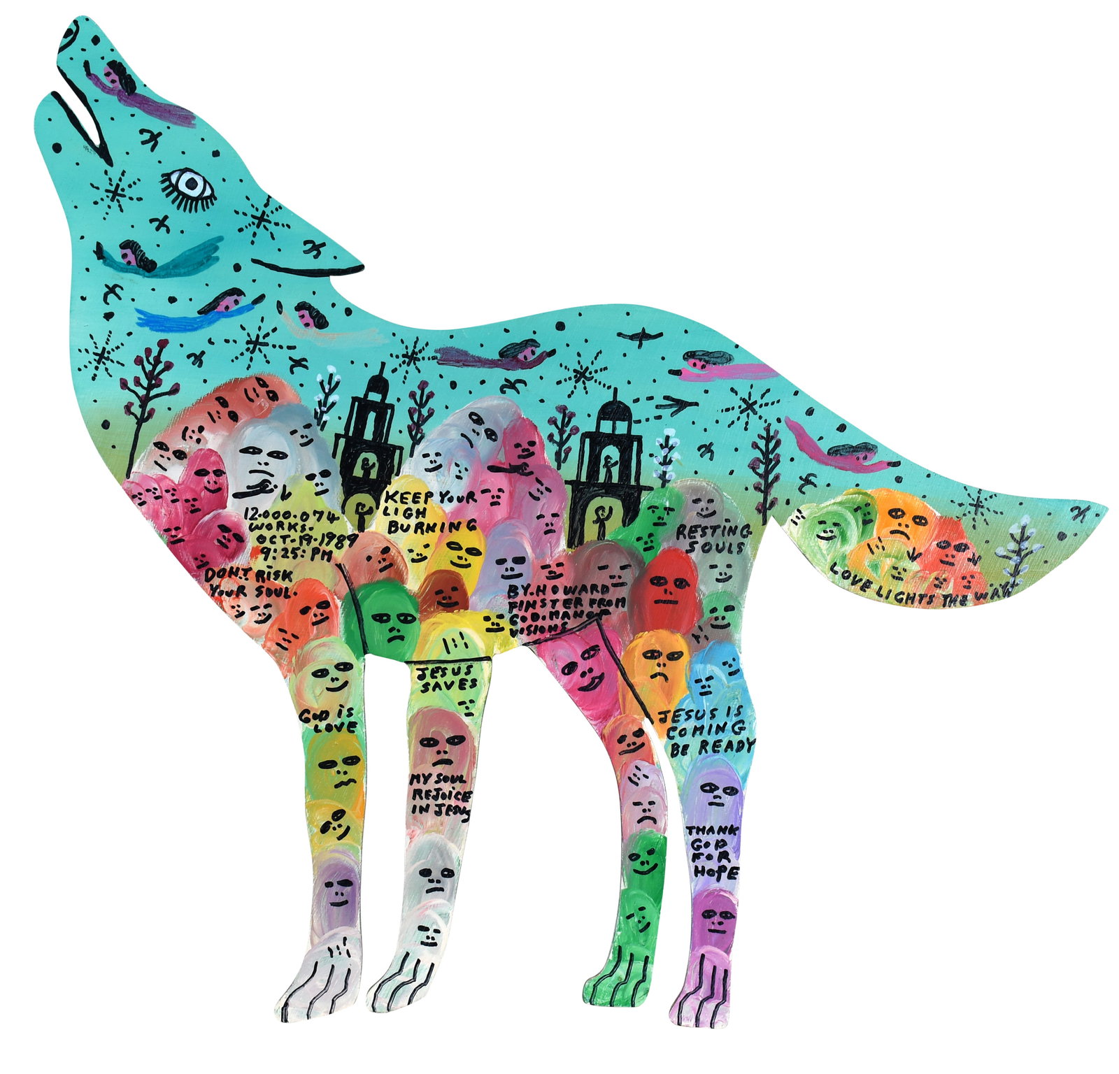 Howard Finster. Howling Wolf. (1 of 6)