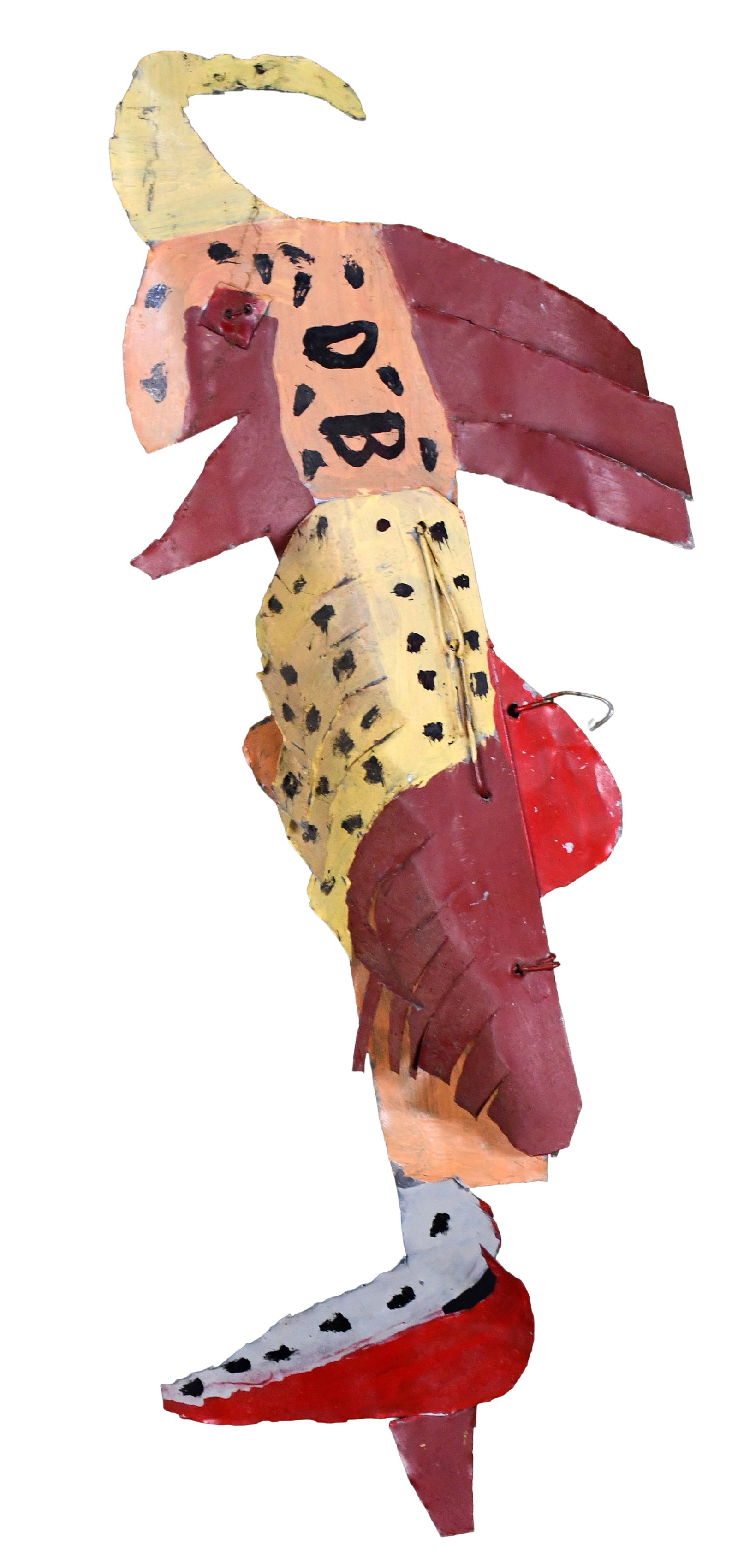 David Butler. Flying Creature.: David Butler. Flying Creature. Initialed. Paint on cutout tin. Minor environmental weathering, otherwise good condition. 23" x 10". Est. $500-800. Ship: $55 Please Read Before You Bid: By registering