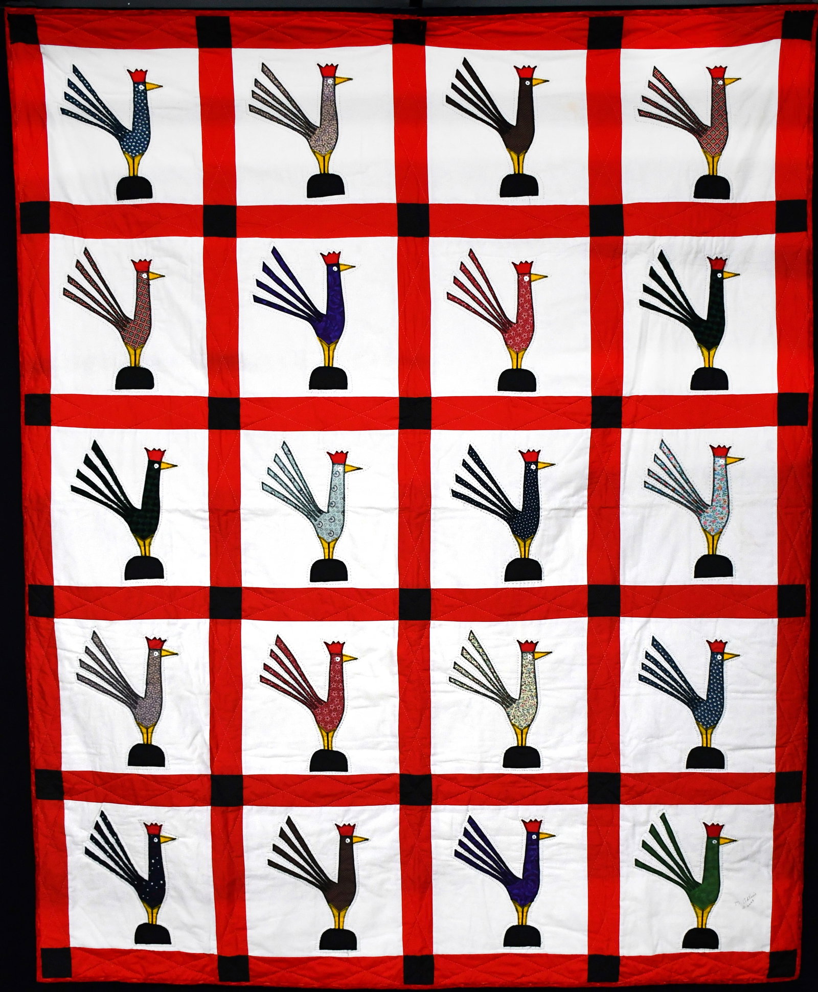 Minnie Adkins. Chicken Quilt. (1 of 4)