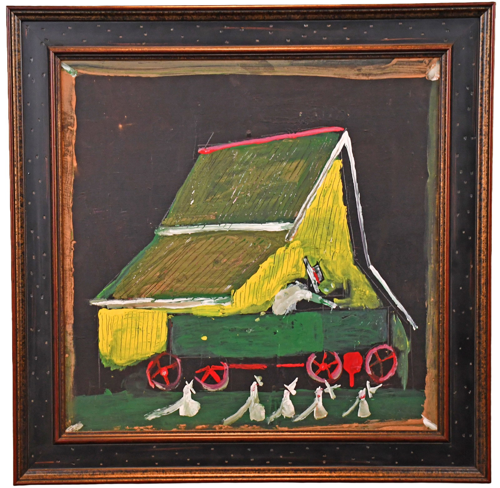 Jimmy Lee Sudduth. Wagon and Barn. (1 of 5)