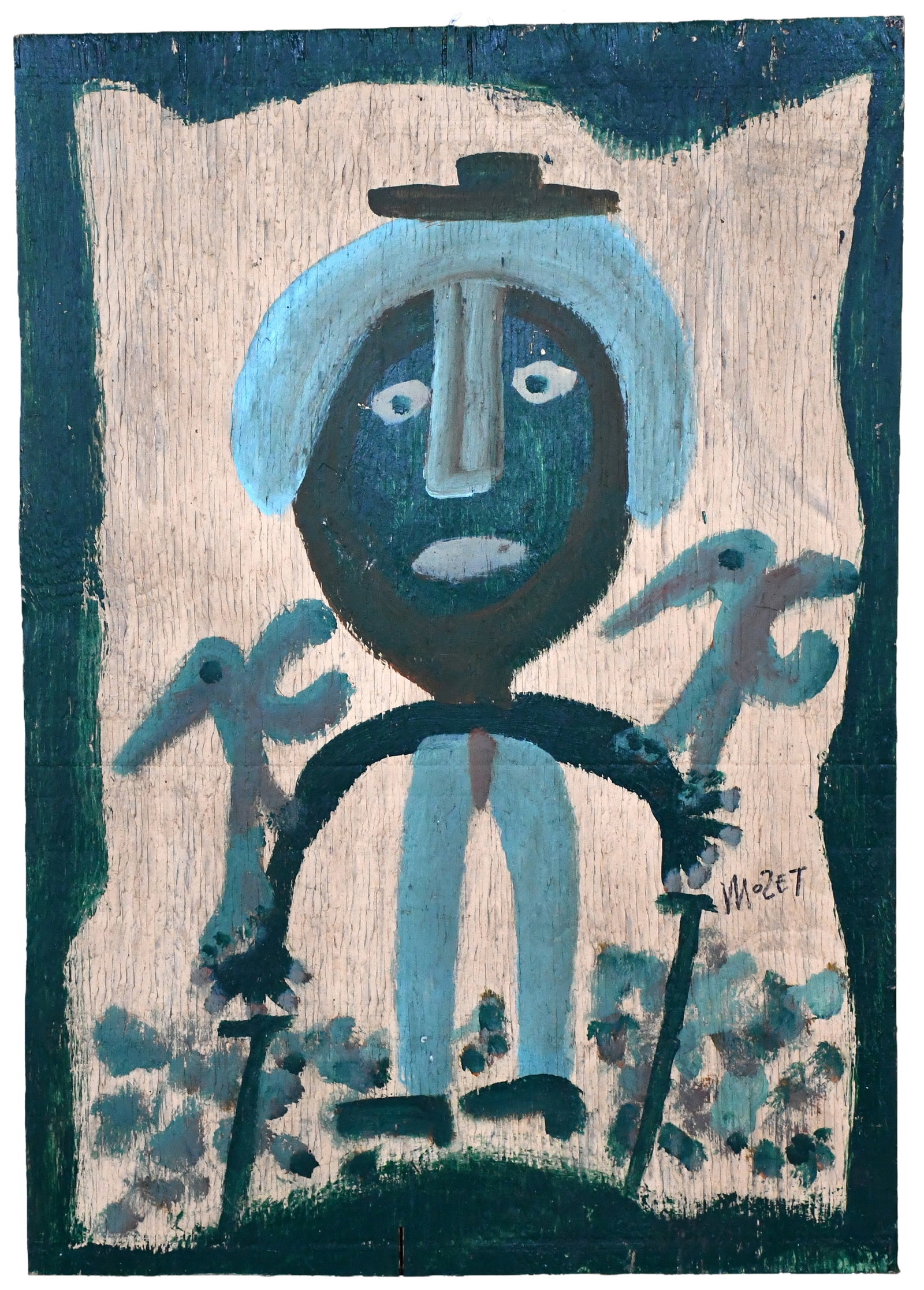 Mose Tolliver. Self-Portrait with Bird. (1 of 5)