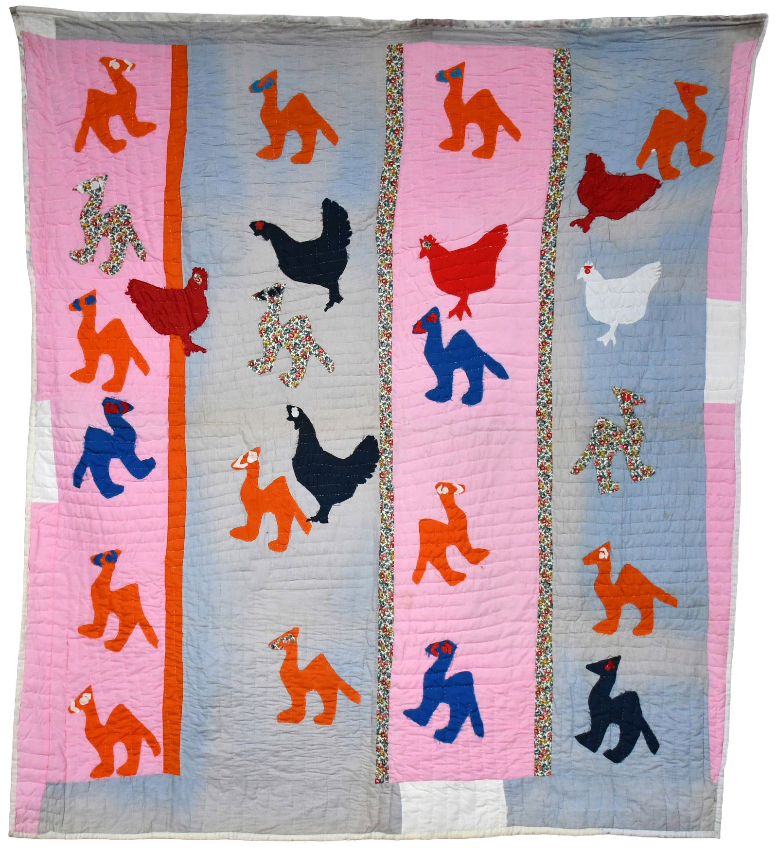 Sarah Mary Taylor. Pole Cats and Chickens Quilt. (1 of 8)