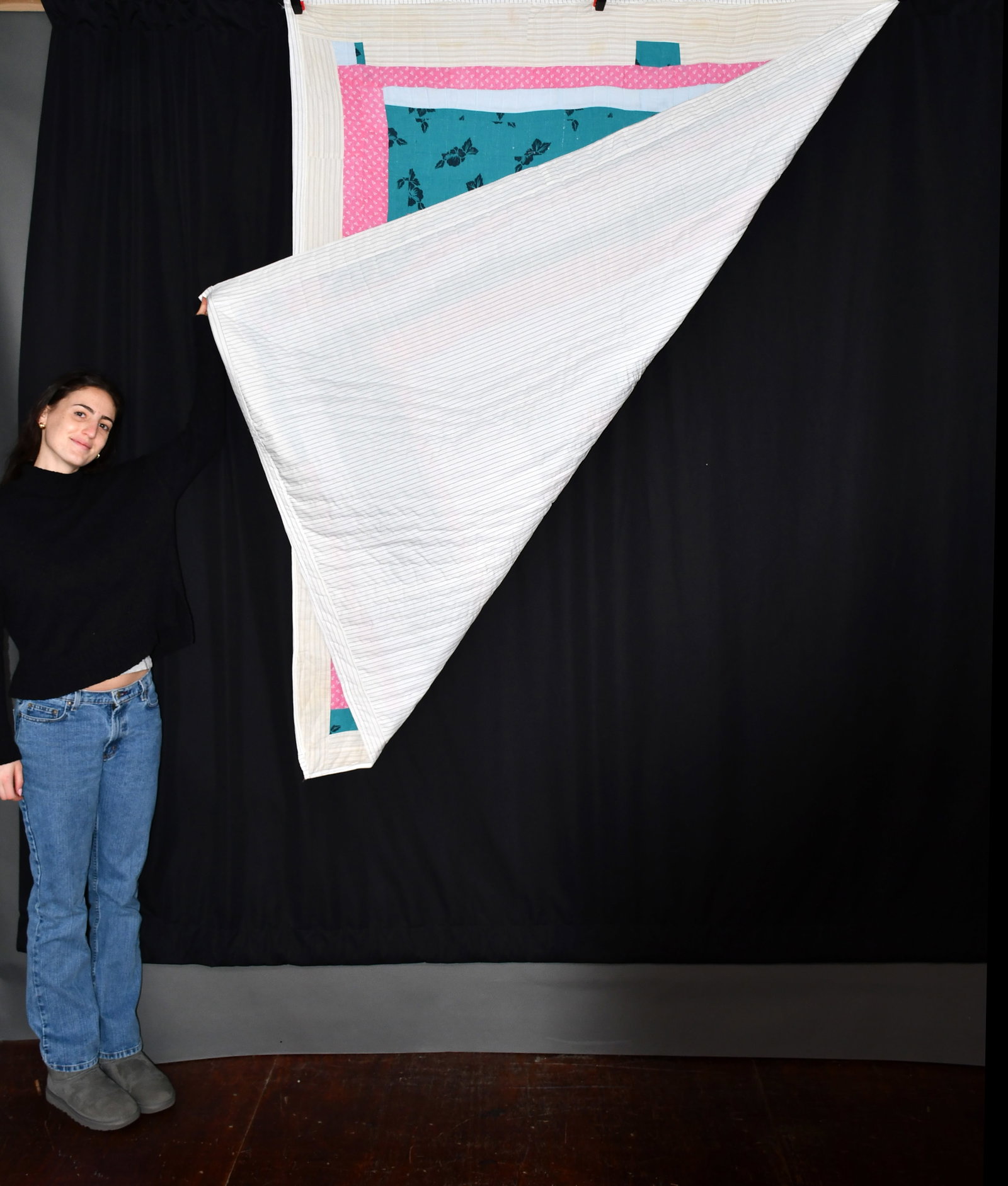 Gees Bend Rooftop Quilt. - 7