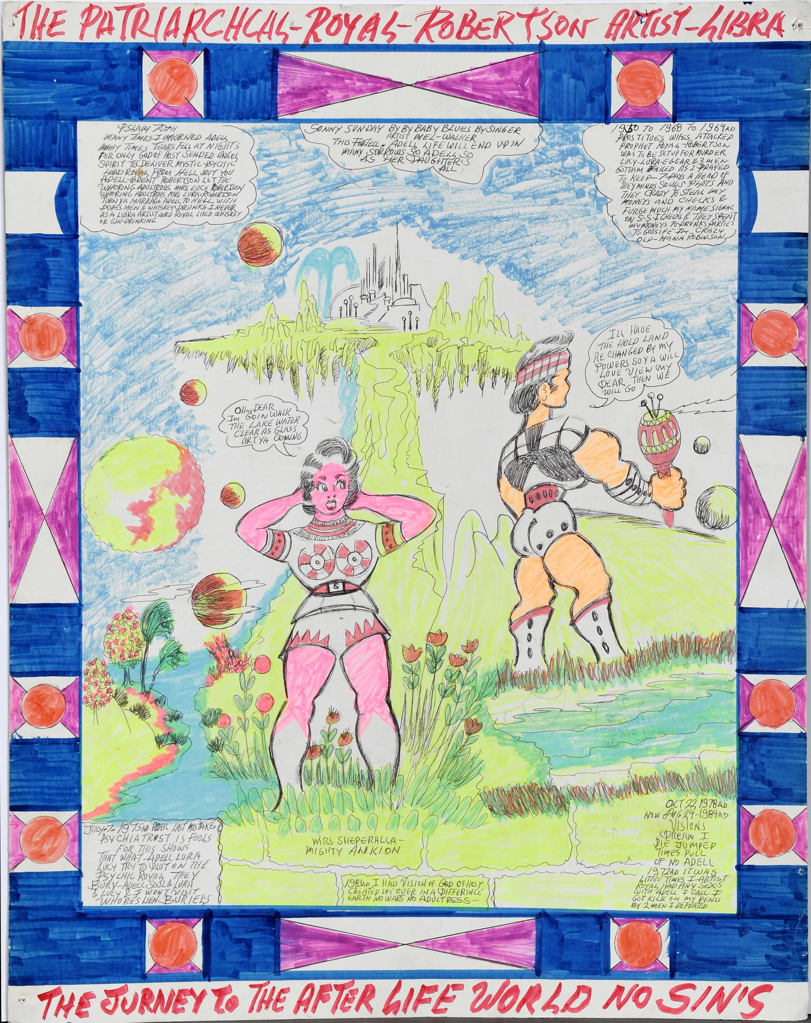 Prophet Royal Robertson. The Jurney to the Afterlife World/Spaceship (sic). (1 of 4)