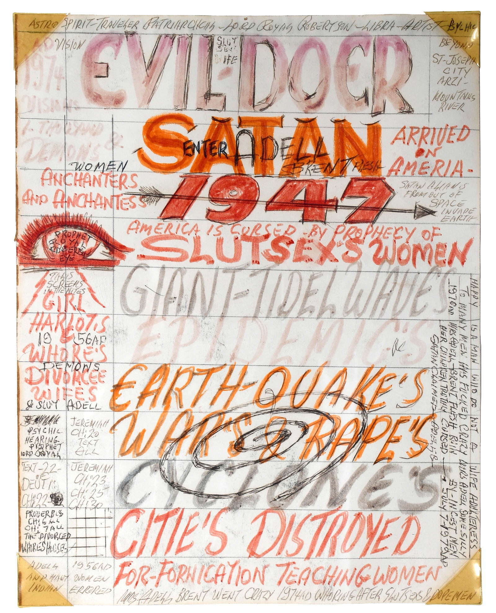 Prophet Royal Robertson. Satan 1947. (1 of 6)