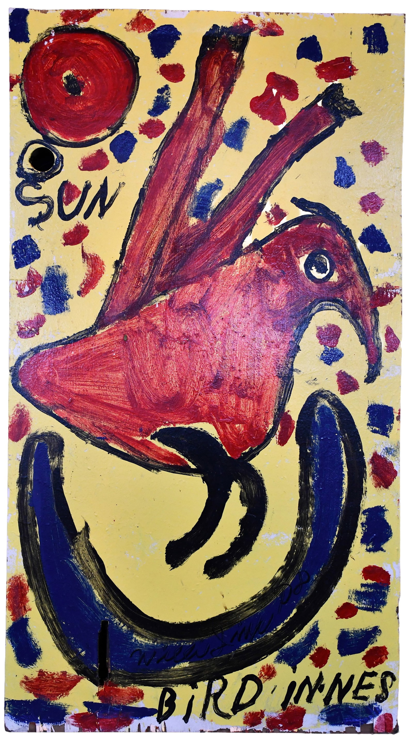 Willie Jinks. Double-sided Red Bird and Boy. (1 of 5)