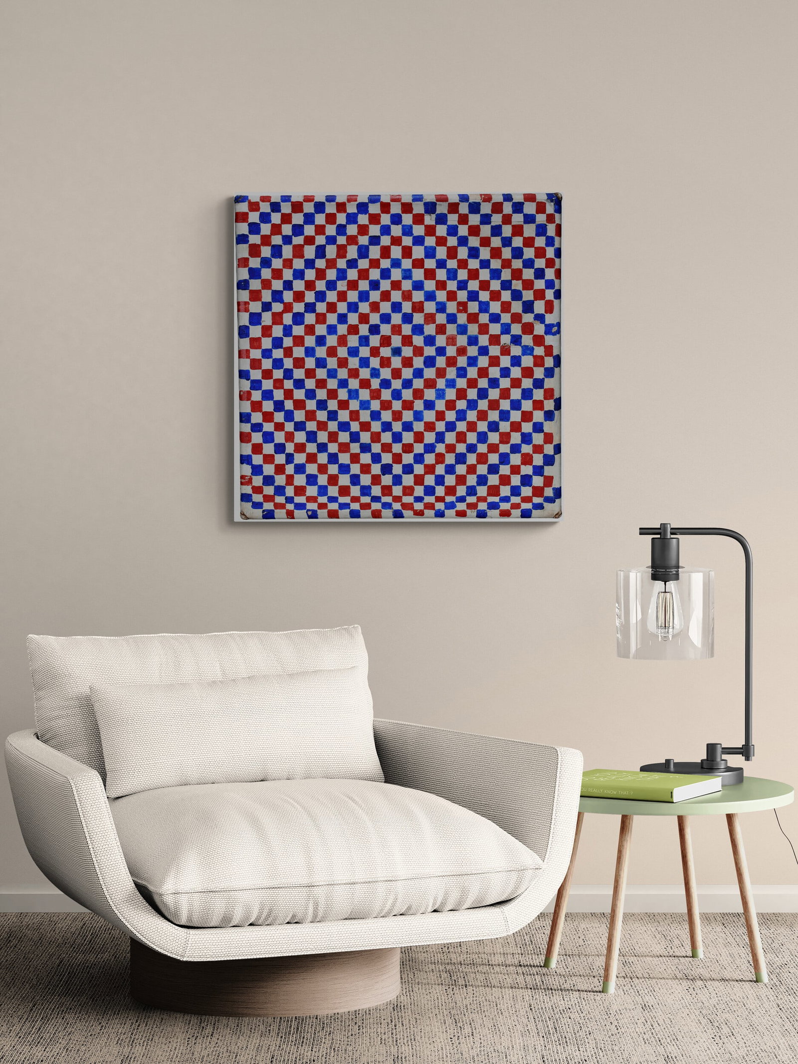 B.F. Perkins. Checkerboard Folding Table. - 2