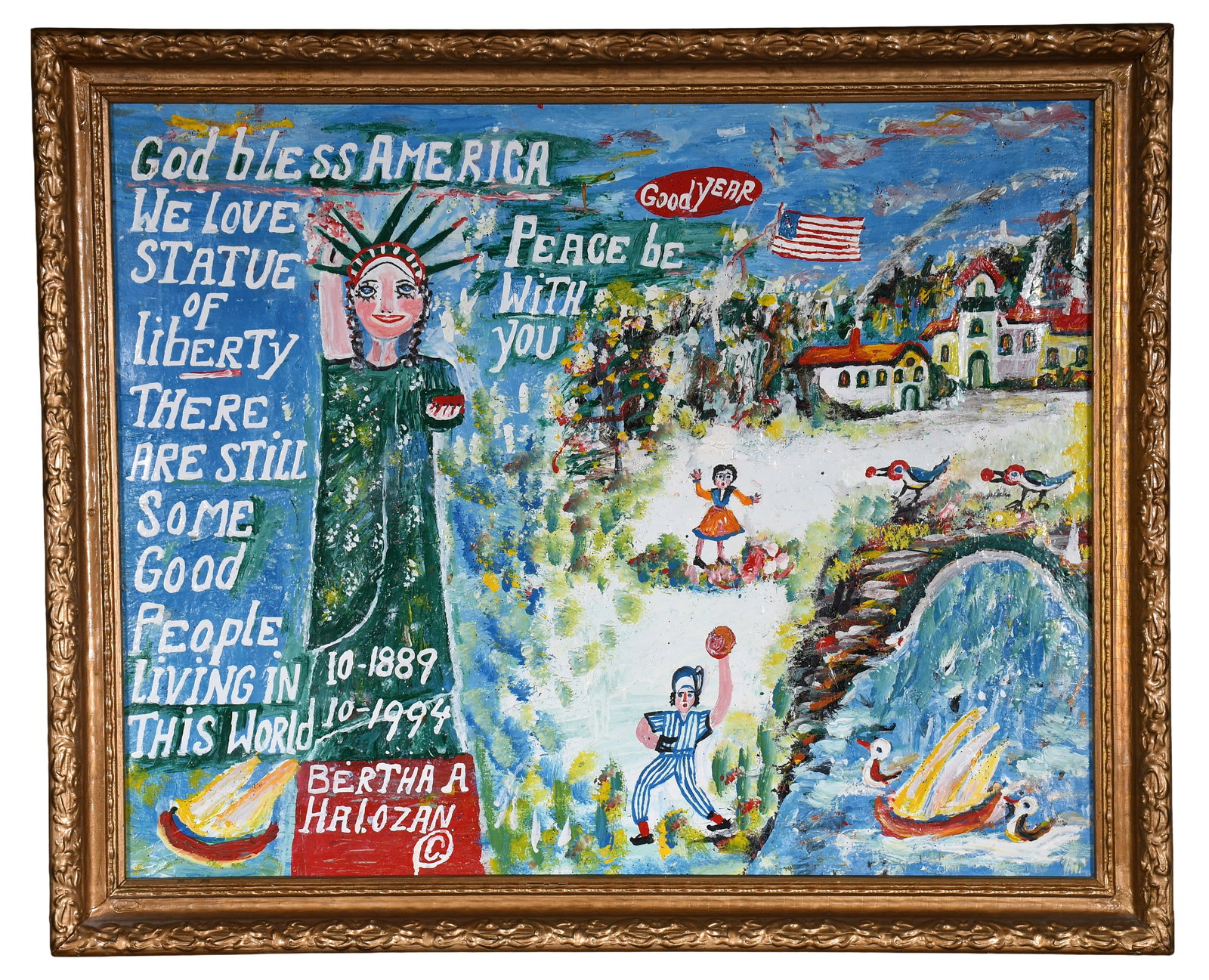 Bertha Halozan. Pair of Statue of Liberty Works. (1 of 5)