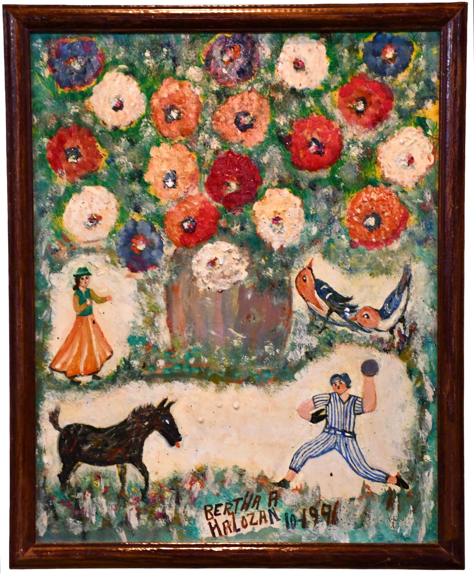 Bertha Halozan. Deer and Cow at Lakeshore. (1 of 6)