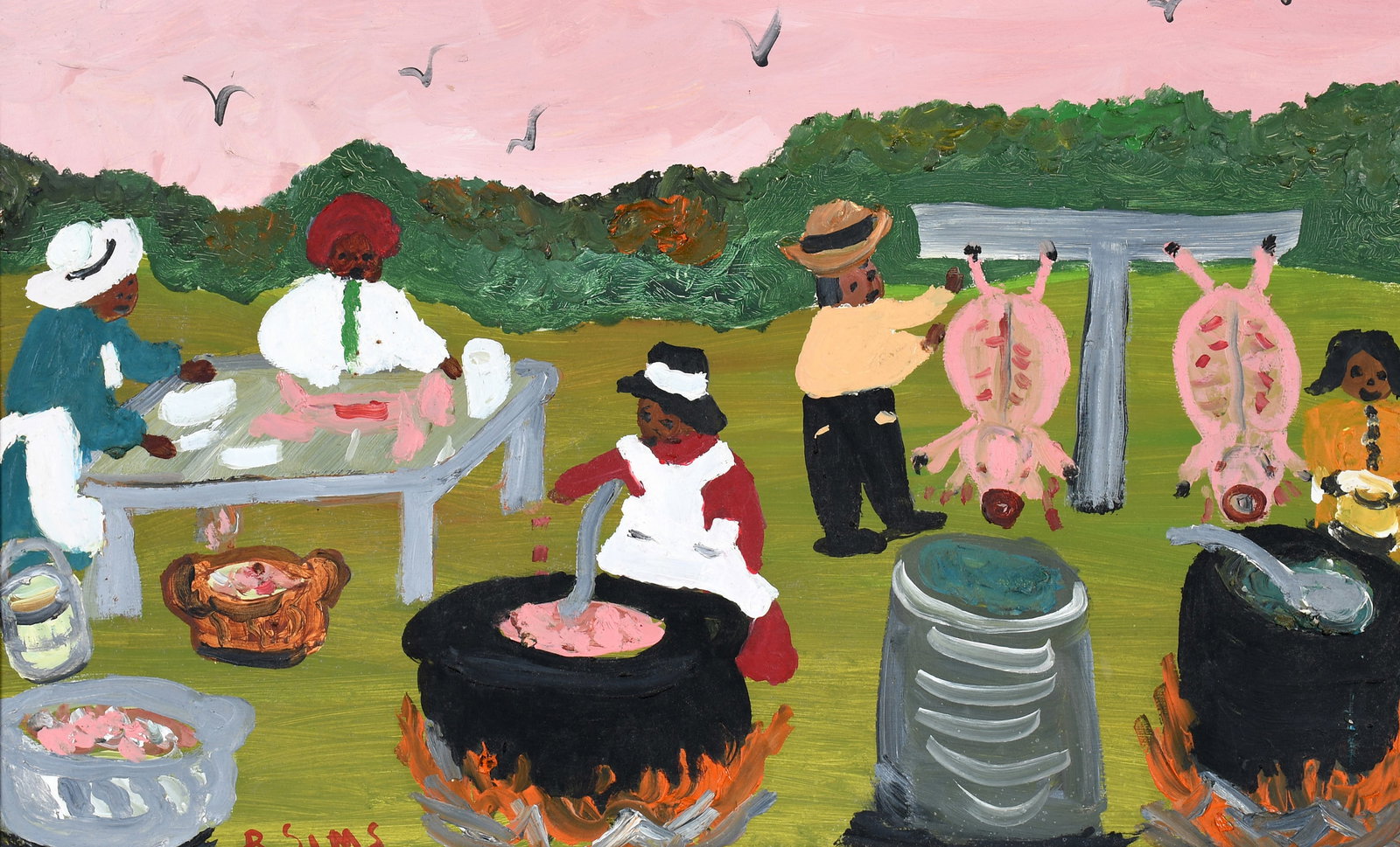 Bernice Sims. Hog Killing. - 3