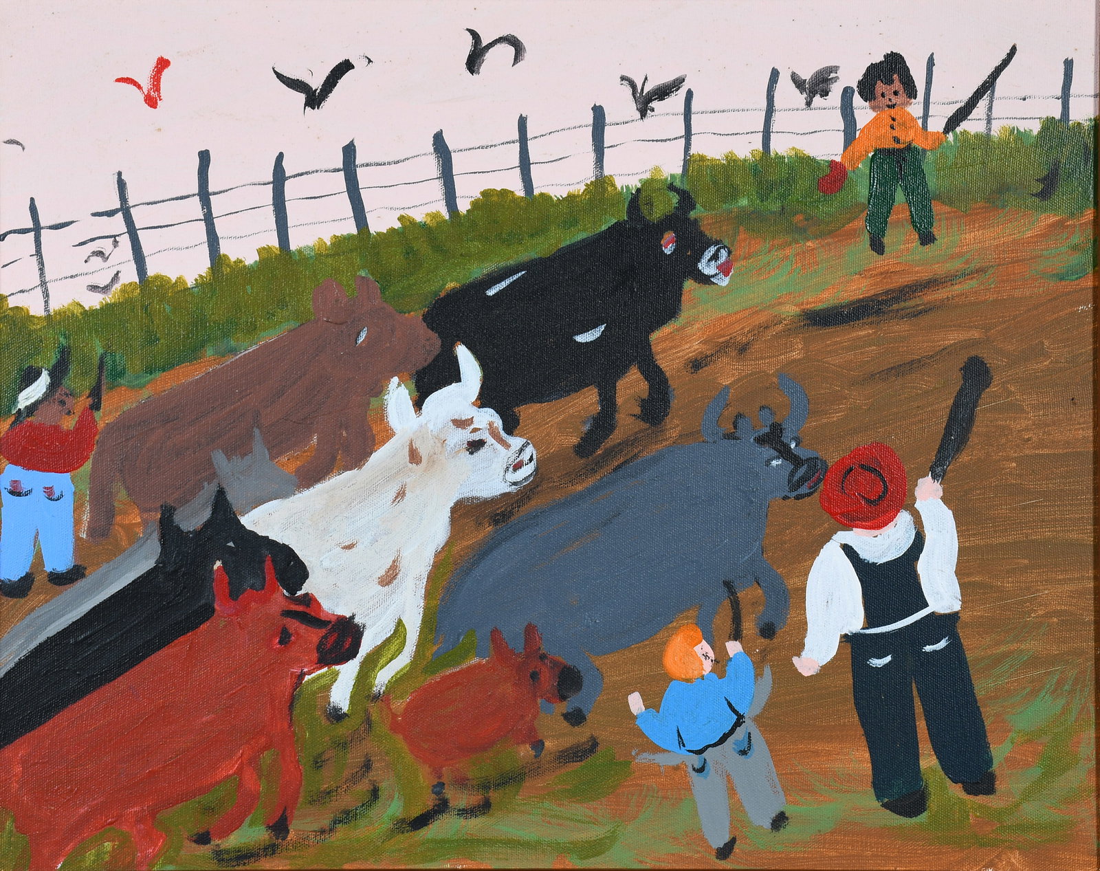 Bernice Sims. Herding Cows. (1 of 4)