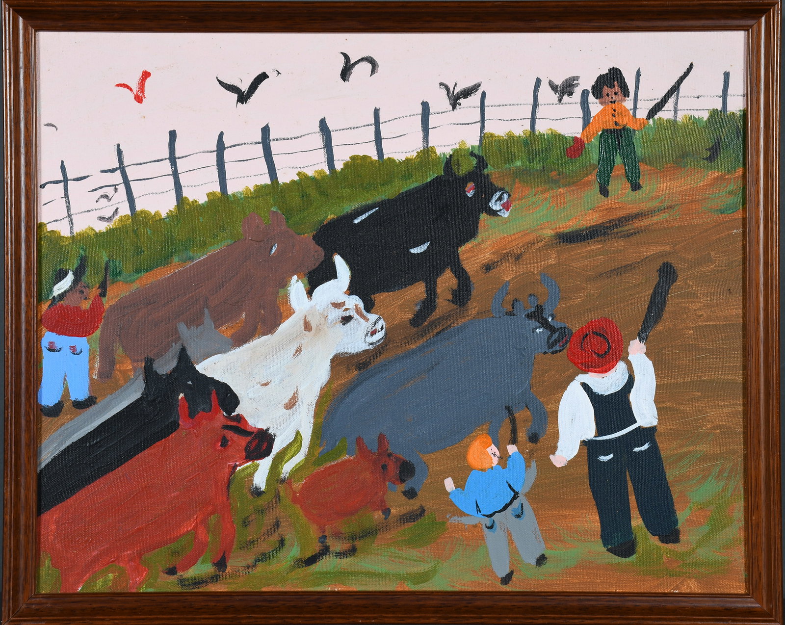 Bernice Sims. Herding Cows. - 3