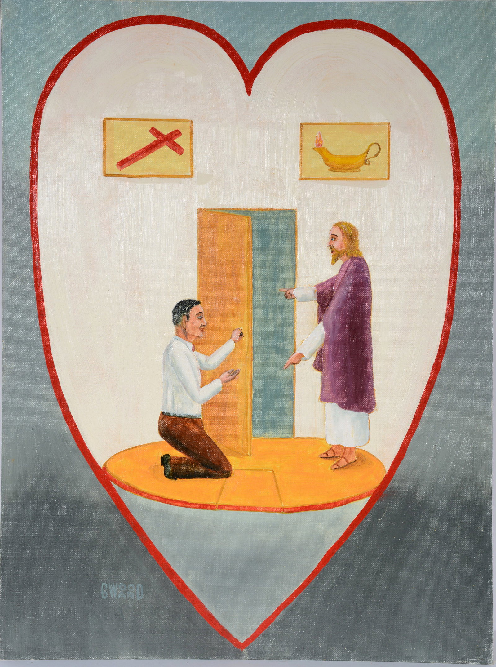 George Woodard. #80.: George Woodard. #80. Signed. Oil on canvas panel. Excellent condition. 18" w x 24" h. Est. $300-500. Ship: $55 Please Read Before You Bid: By registering for and/or placing a bid in any Slotin