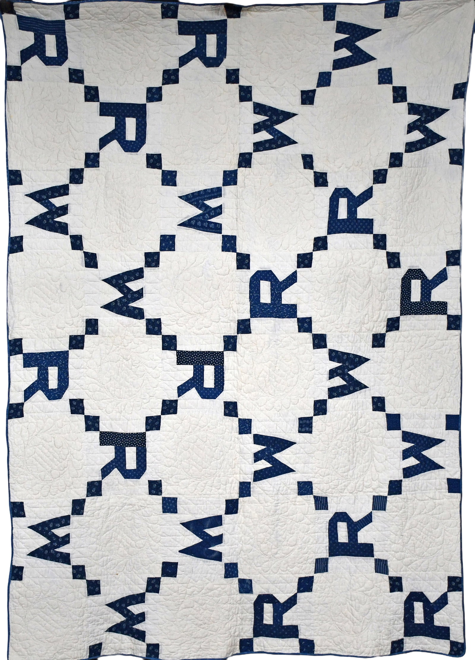 R.W. Blue and White Quilt. (1 of 5)