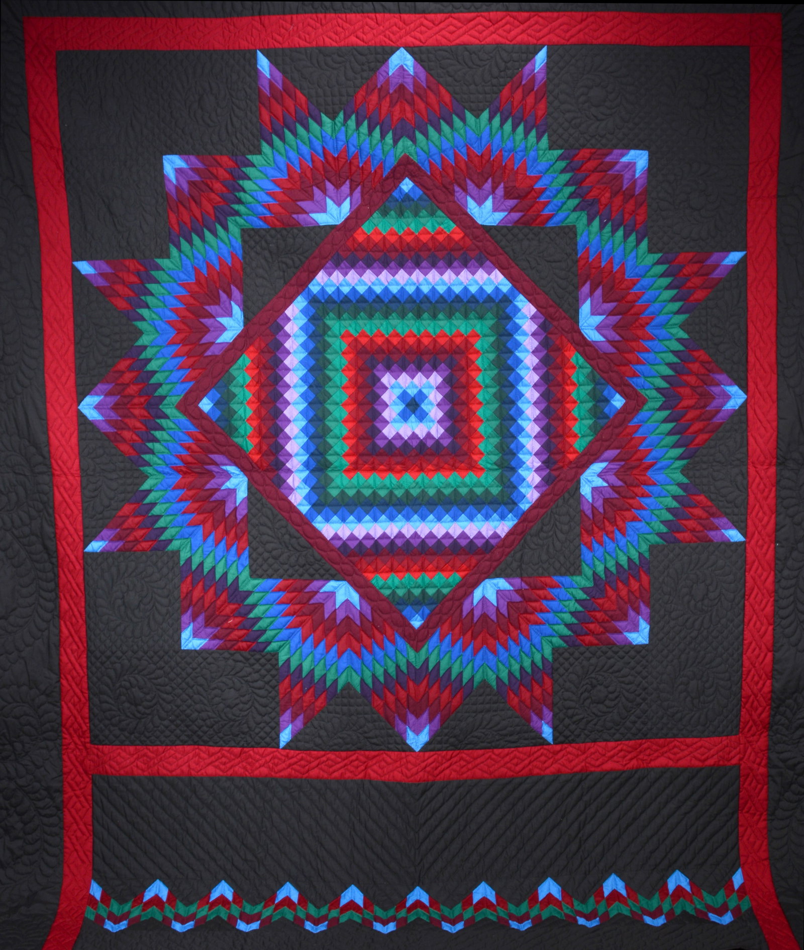 Anonymous Midnight Starburst Cotton quilt. Excellent condition. (1 of 5)