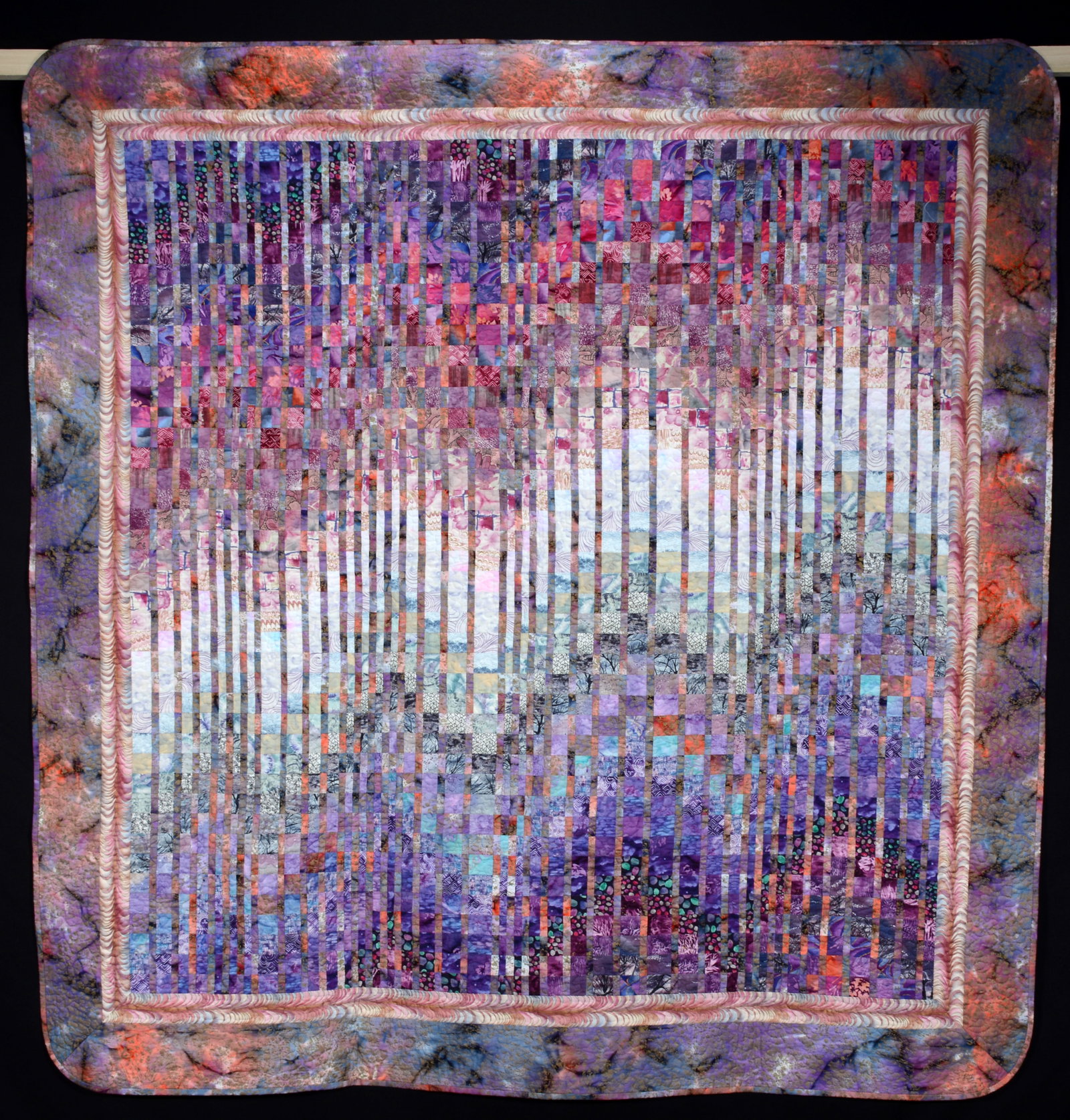 Vicki Wells. Bolero Quilt.: Vicki Wells. Bolero Quilt. 1996. Signed, dated and titled. Cotton. Excellent condition. 60" x 58". Provenance: Barbara Hacker Hunter Collection. Est. $800-1,200. Ship: $45 Please Read Before You