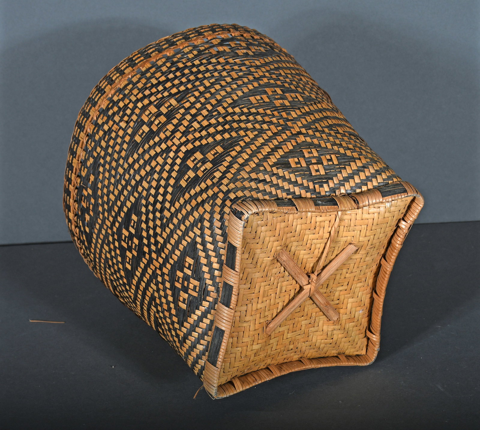 Cherokee Dramatic Dyed and Designed Basket. - 2