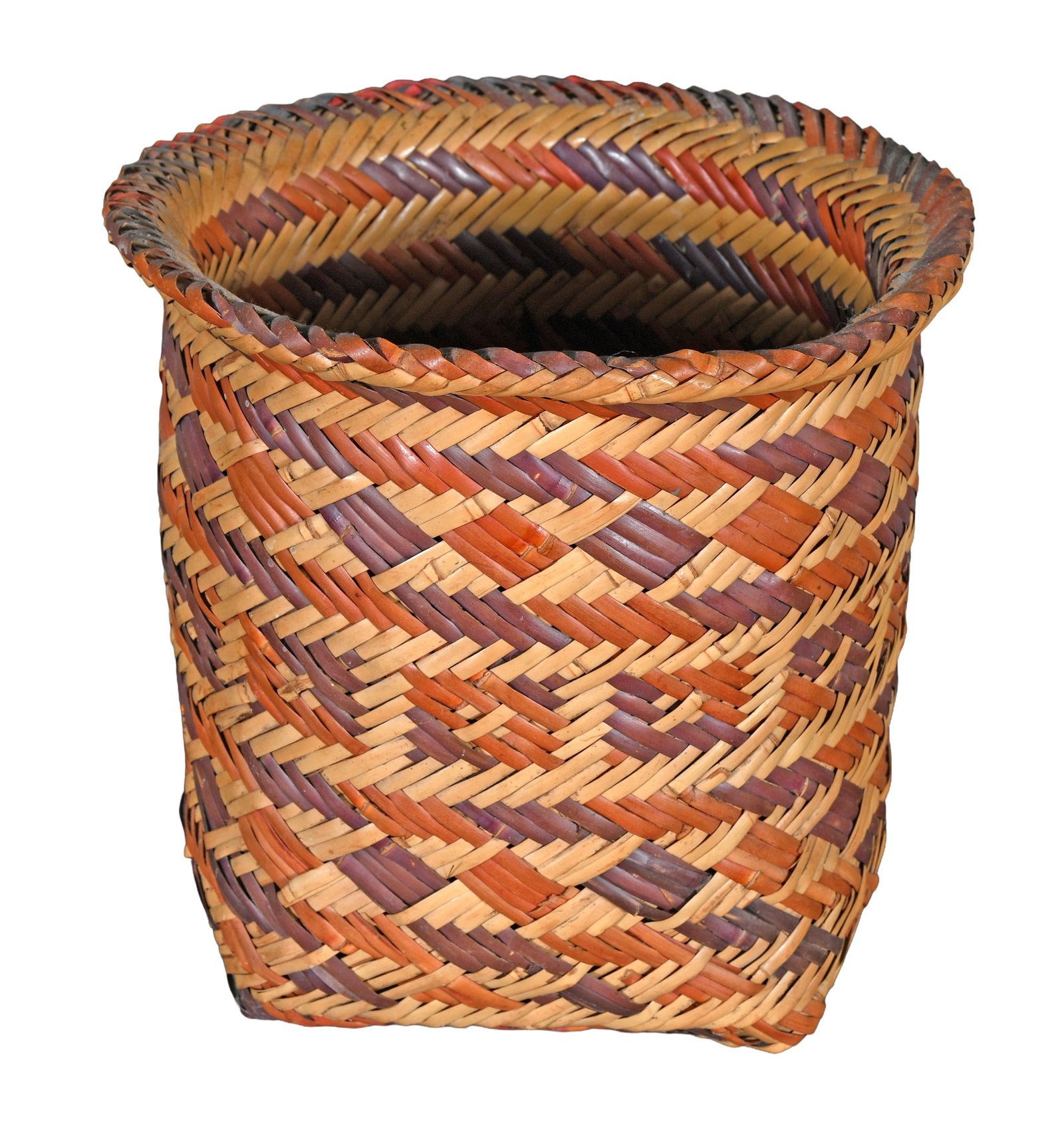 Cherokee Double Weave Flared Rim Basket. (1 of 5)