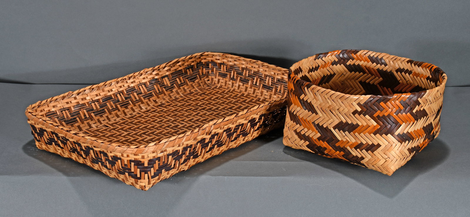 Apache Large Basket with Lightning Bolt Design. - 3