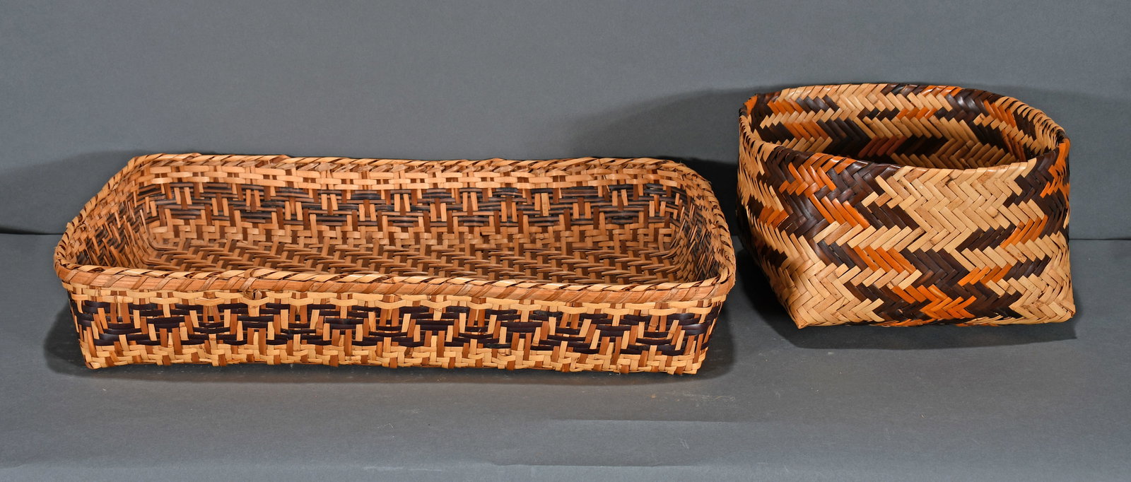 Apache Large Basket with Lightning Bolt Design. - 4