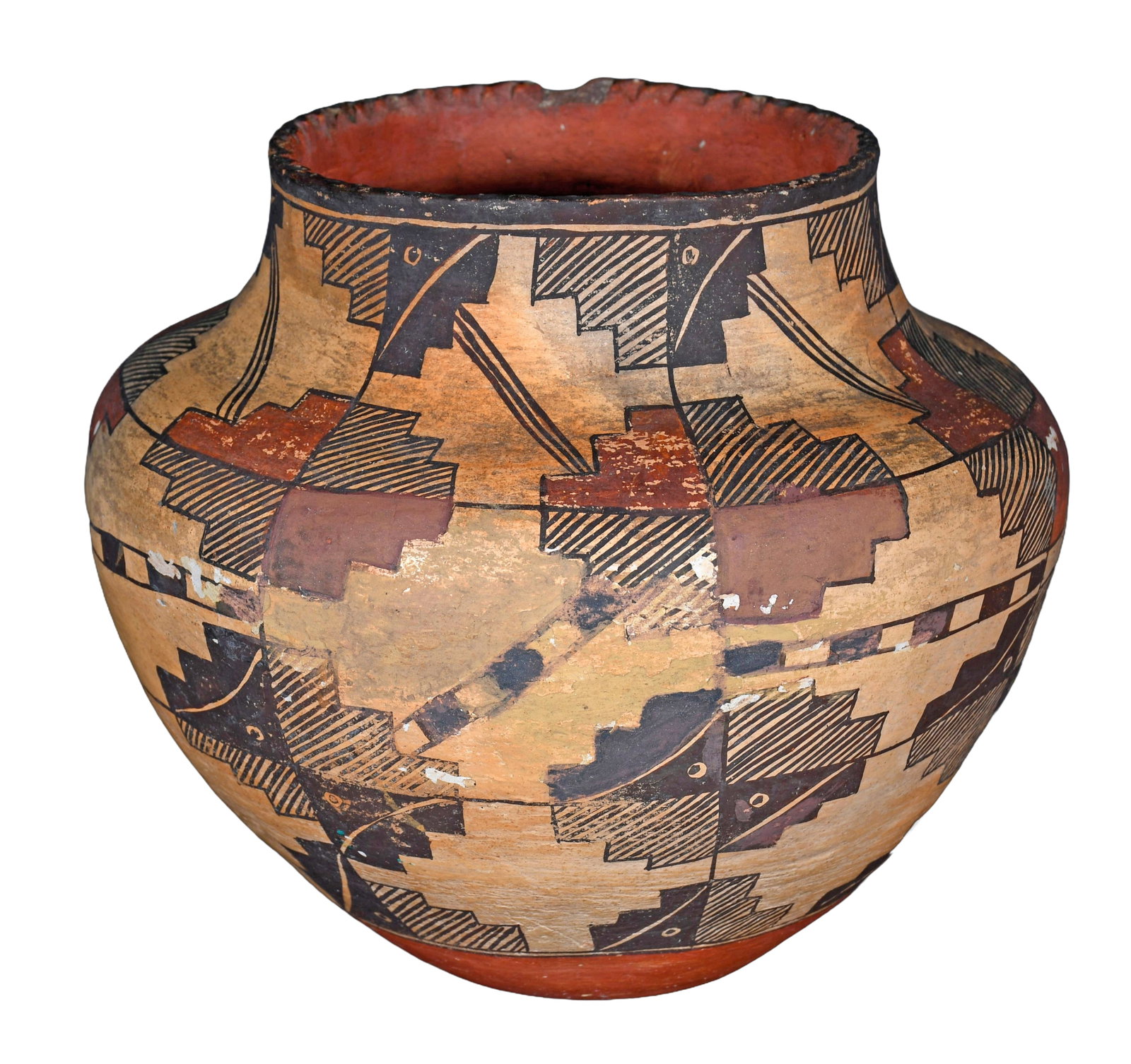 Acoma Pottery. Early Water Vessel. (1 of 5)