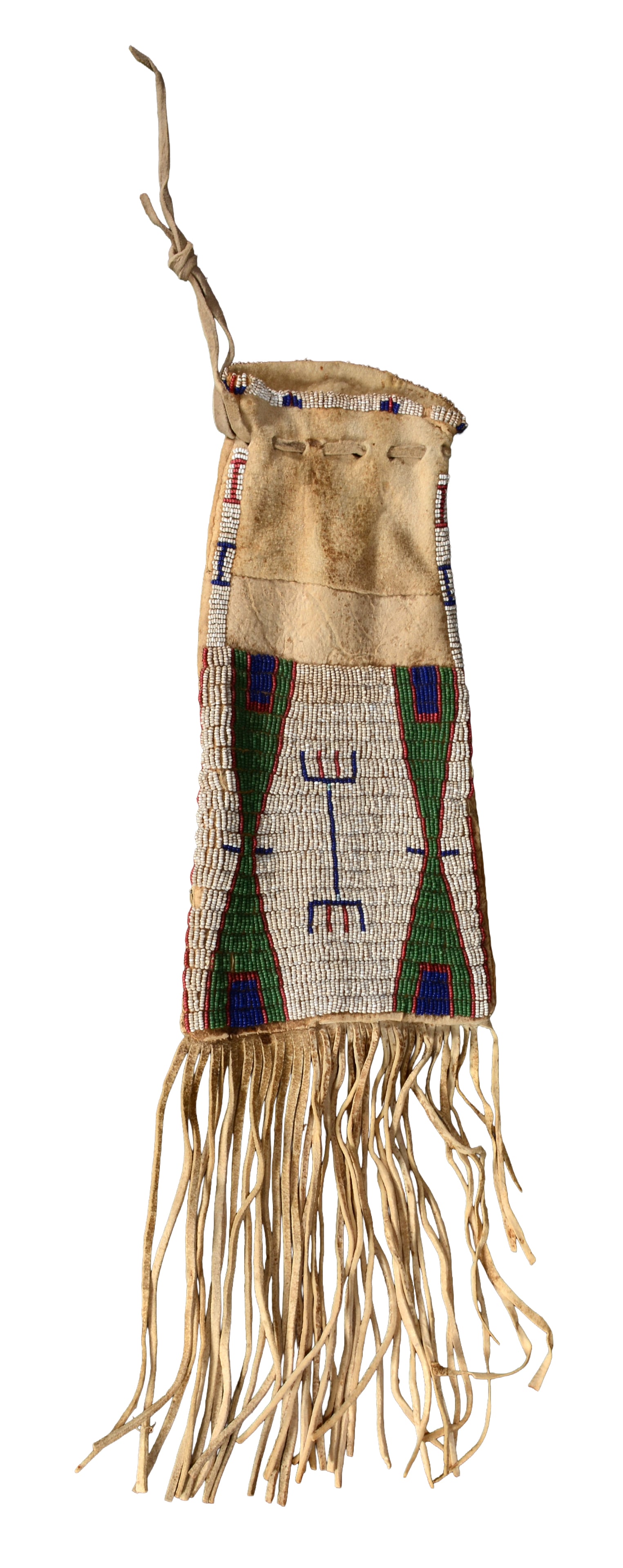 Southern Cheyenne Beaded Hide Pipe Bag. (1 of 7)