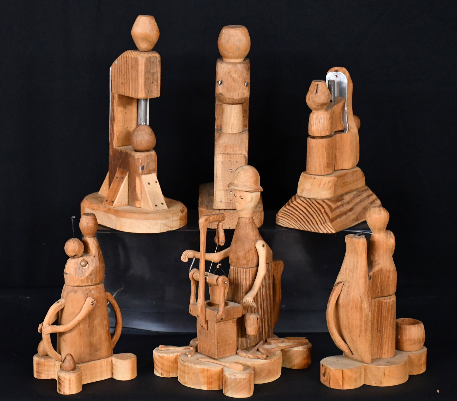 Carlton Garrett. Six Wooden Carvings. (1 of 5)