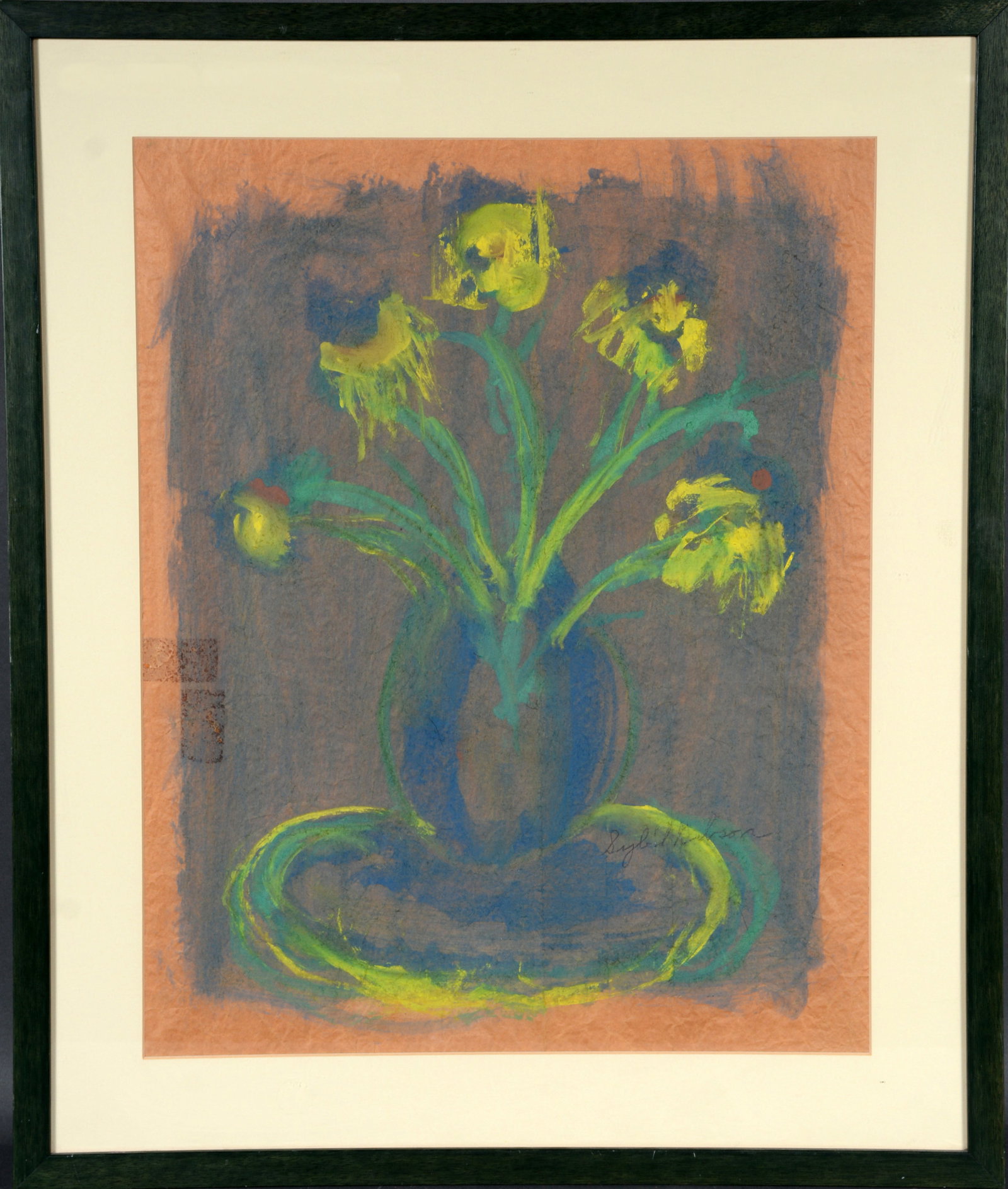 Sybil Gibson. Blue and Green Flowers. (1 of 4)
