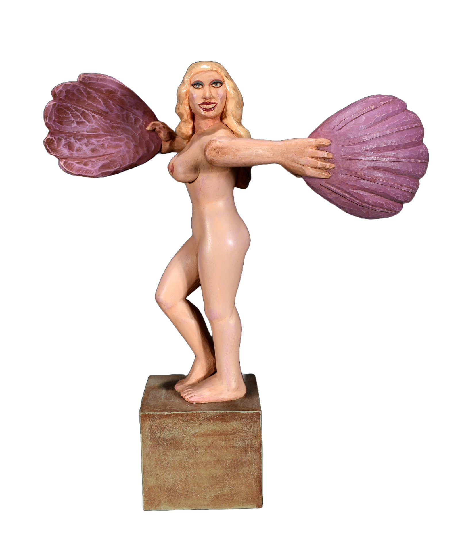 Jim A. Sheely. Birth of Venus Whirligig.: Jim A. Sheely. Birth of Venus Whirligig. Signed. Carved and painted wood. Excellent condition. 17.5" h. Est. $300-500. Ship: $75 Please Read Before You Bid: By registering for and/or placing a bid in