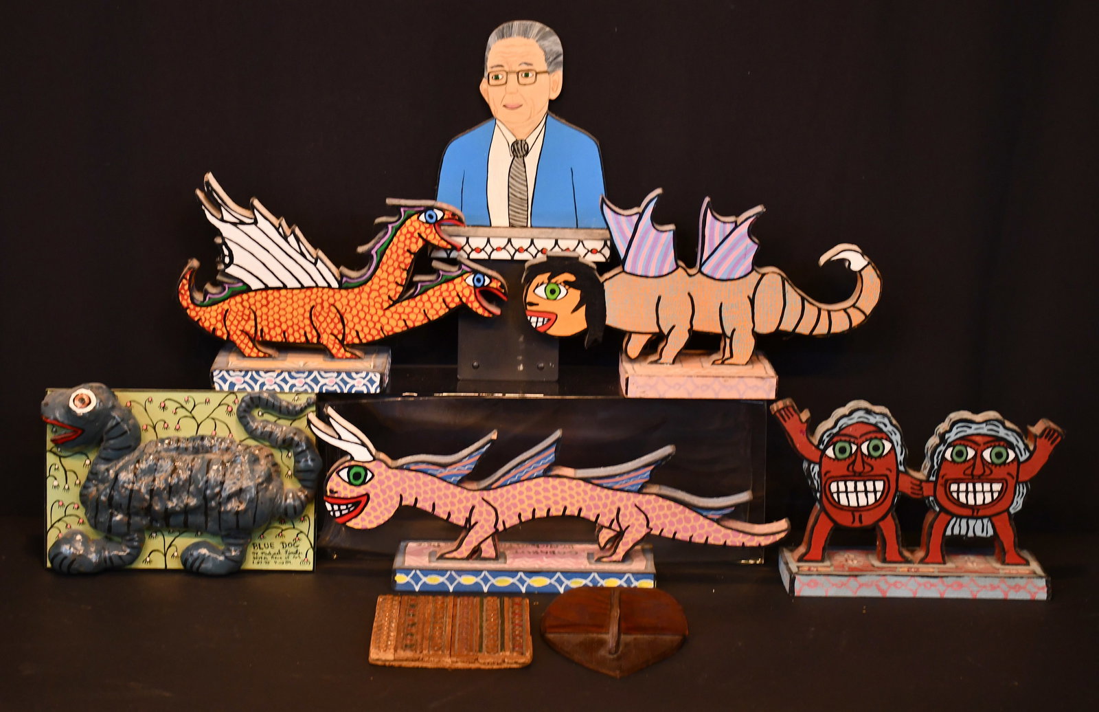 Michael Finster and Howard Finster. Group Lot of Fun Pieces. (1 of 3)