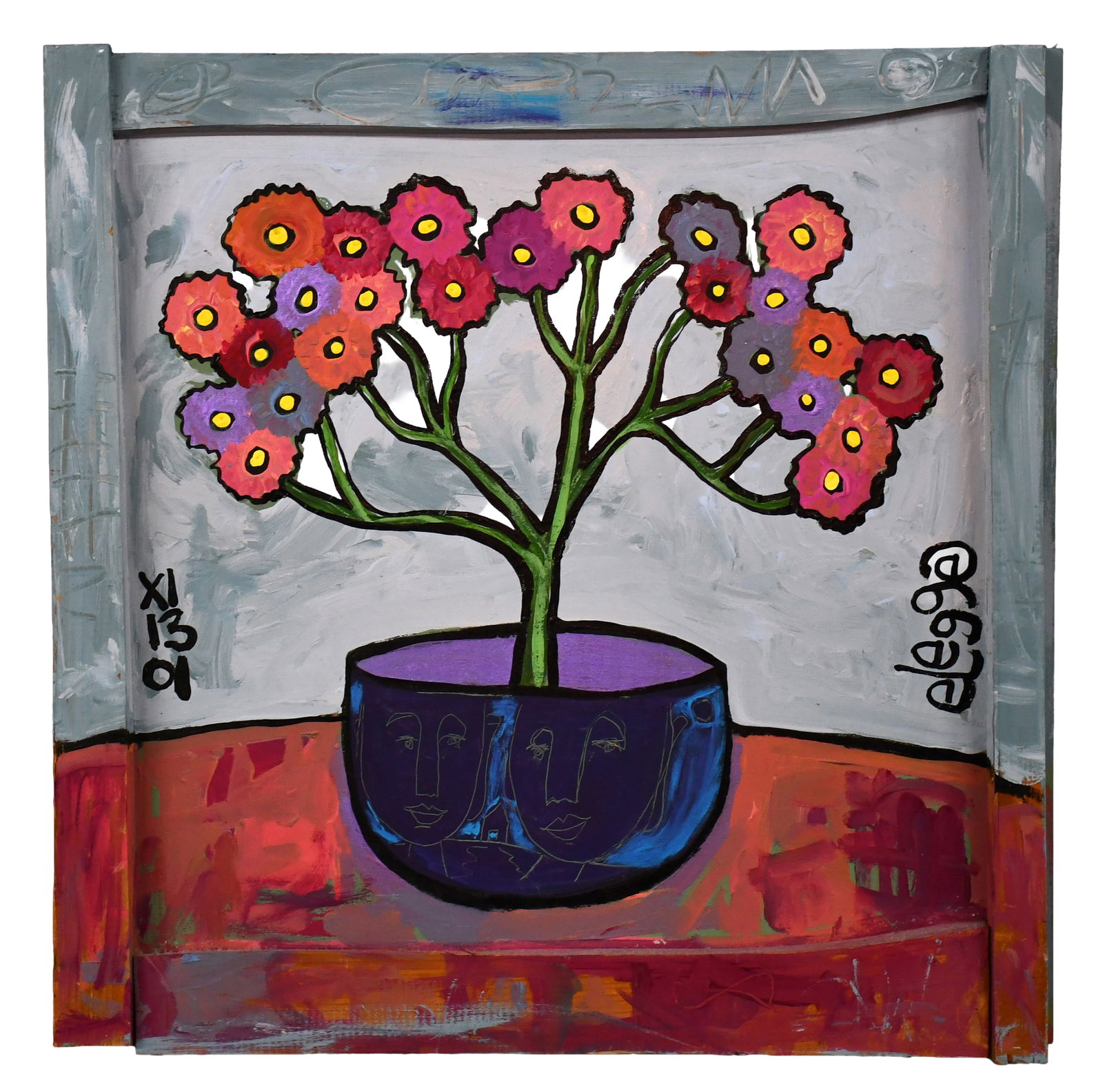 Eric Legge. Flowers.: Eric Legge. Flowers. 2001. Signed and dated. Paint on board. Excellent condition. 24" w x 24" h. Est. $300-500. Ship: $65 Please Read Before You Bid: By registering for and/or placing a bid in any