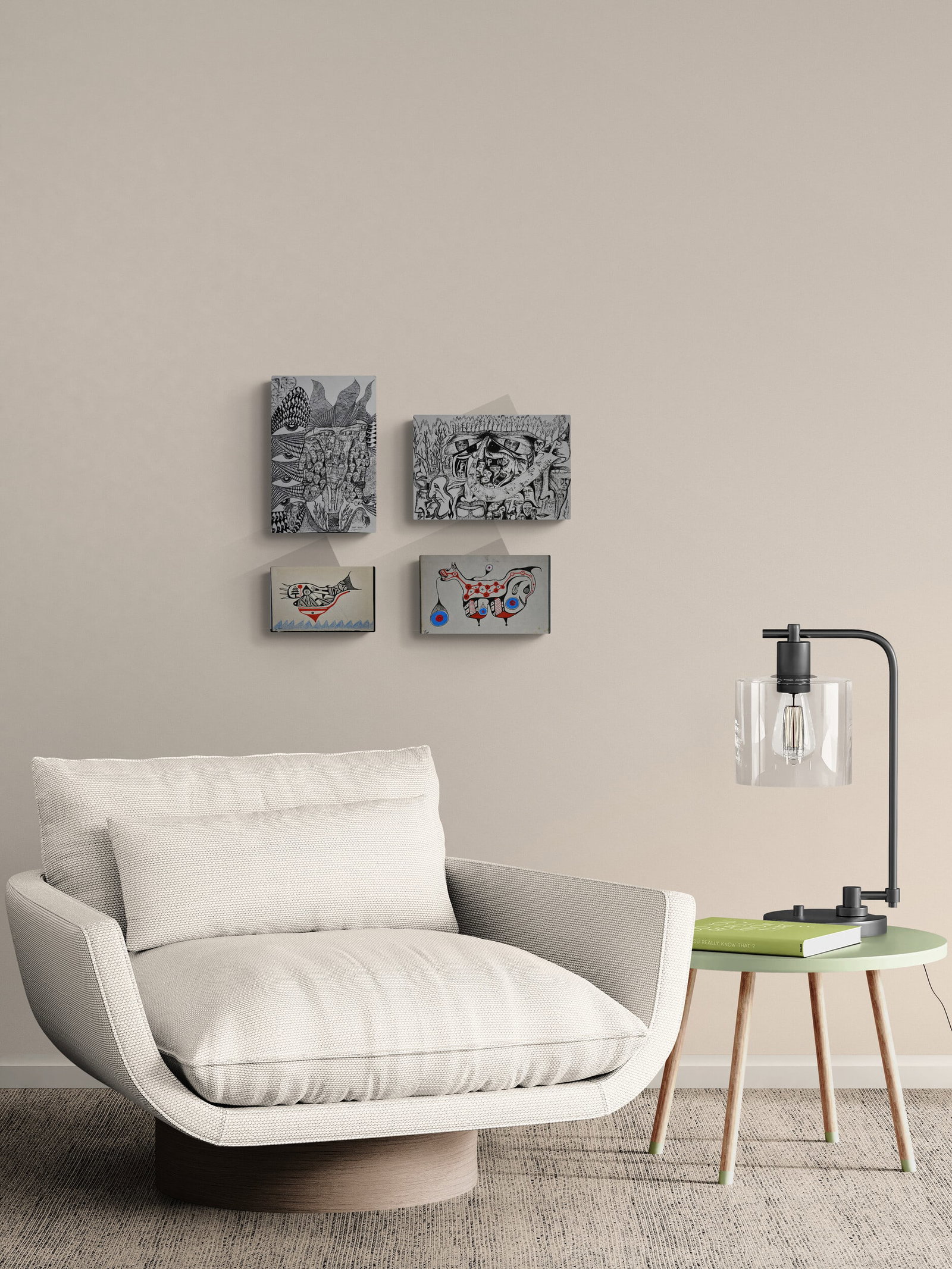 Yoffi Mozha. Face with Devil Tail. - 2