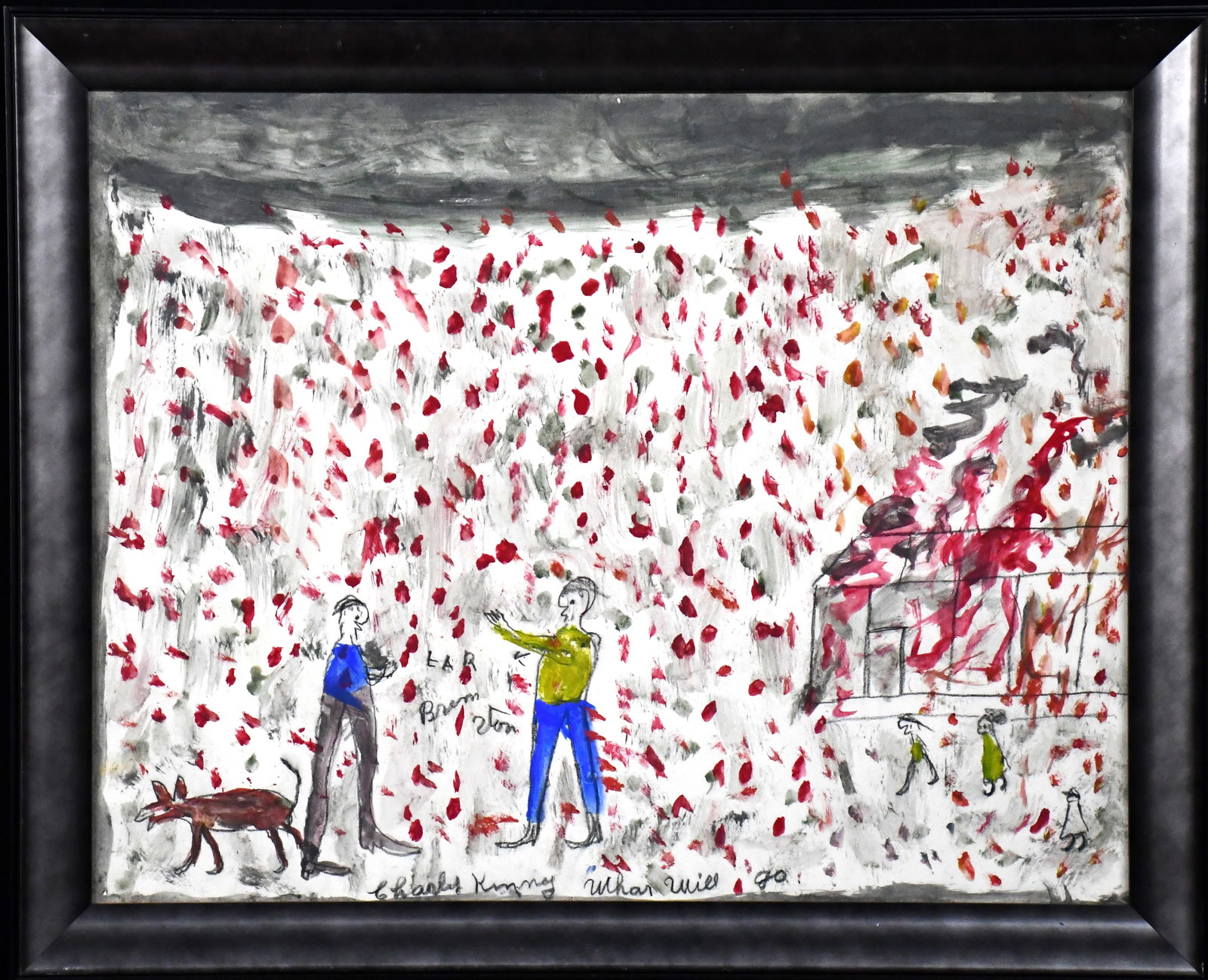 Charley Kinney. Far n Brenston (sic).: Charley Kinney. Far n Brenston (sic). Signed and titled. Paint on poster. Excellent condition. Size with frame is 32" w x 26" h. Est. $200-400. Ship: $100 Please Read Before You Bid: By registering fo