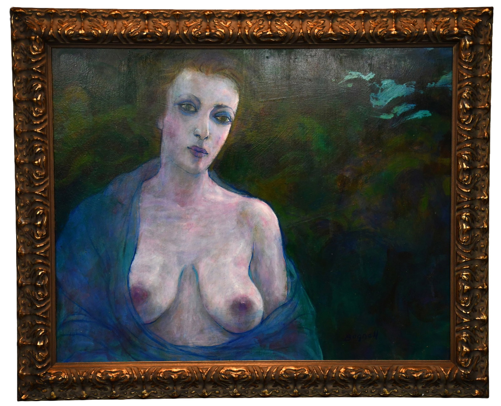 Steve Bagnell. The Farmer's Wife.: Steve Bagnell. The Farmer's Wife. 1988. Signed. Acrylic on board. Excellent condition. Size with frame is 35" w x 29" h. Est. $300-500. Ship: $85 Please Read Before You Bid: By registering for