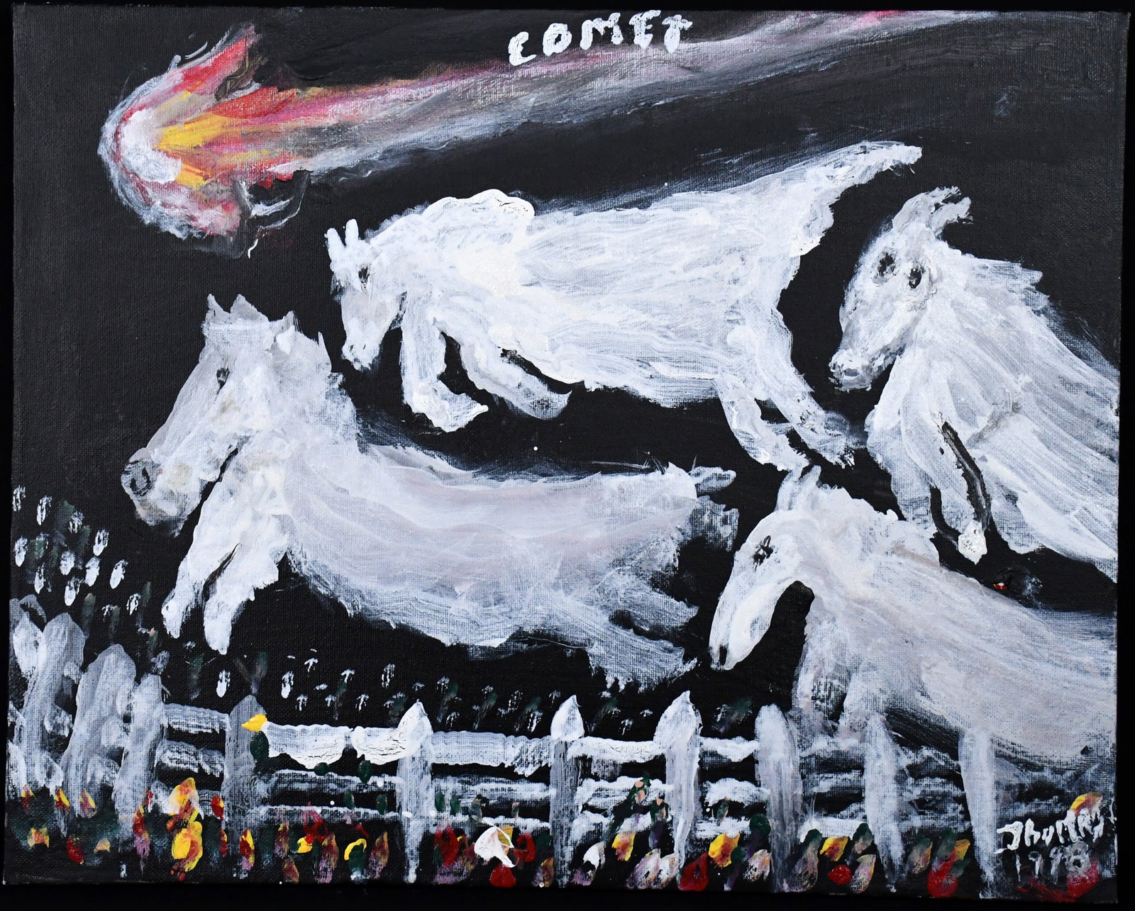 William Thomas Thompson. Comet.: William Thomas Thompson. Comet. 1998. Signed, dated, and titled. Oil on canvas. Excellent condition. 20" w x 16" h. Est. $50-100. Ship: $45 Please Read Before You Bid: By registering for and/or