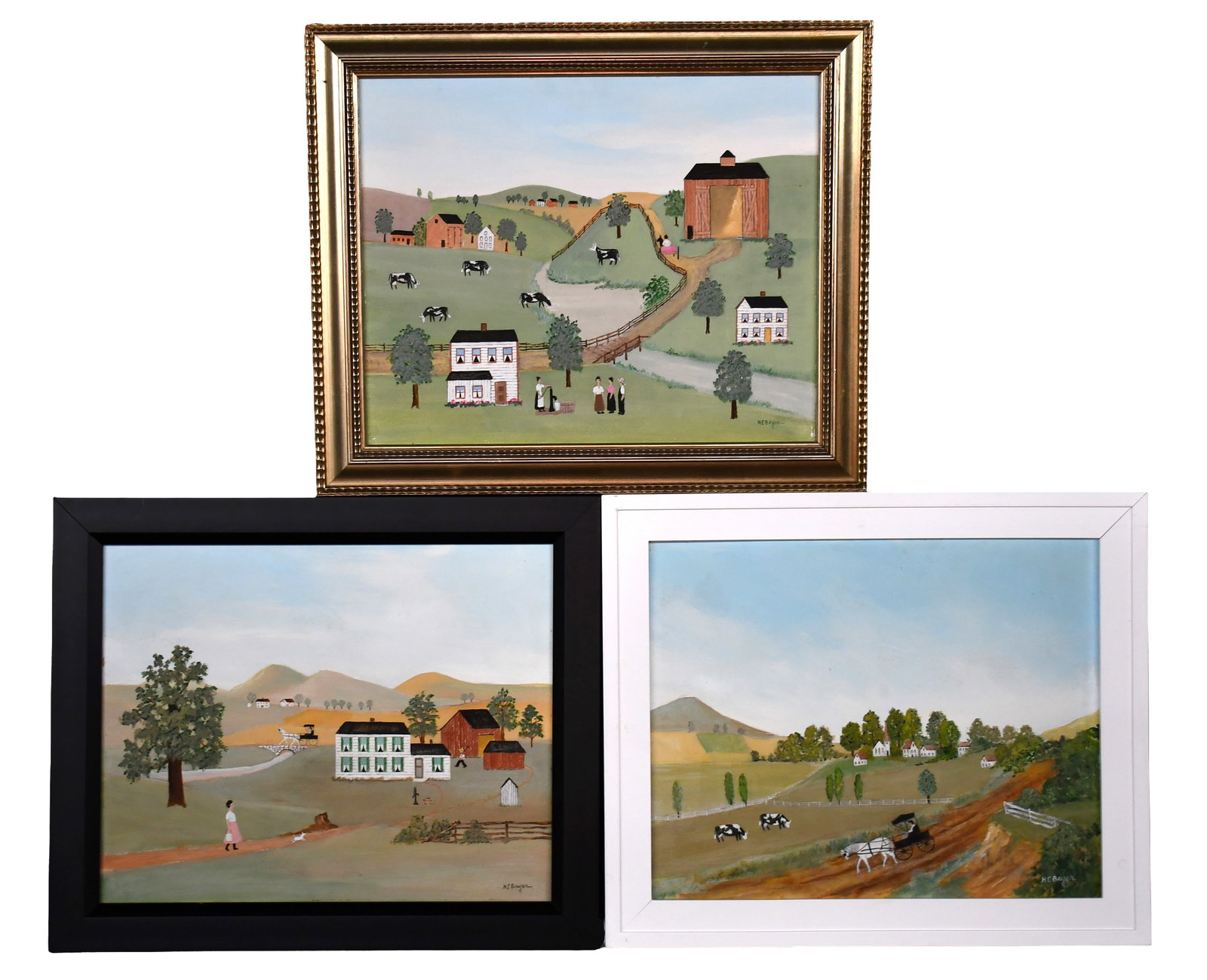 H.E. Bayer. Three Memory Paintings. (1 of 7)