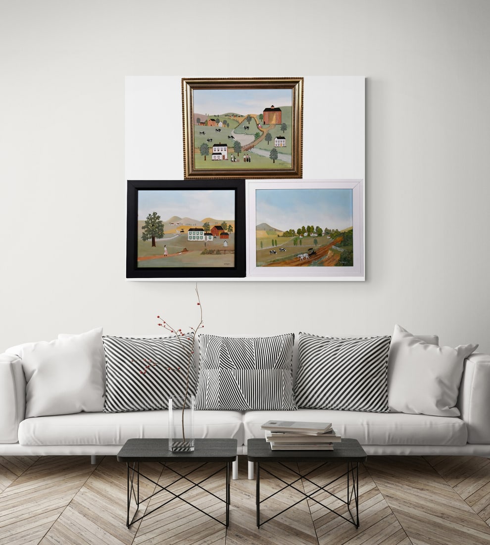 H.E. Bayer. Three Memory Paintings. - 2