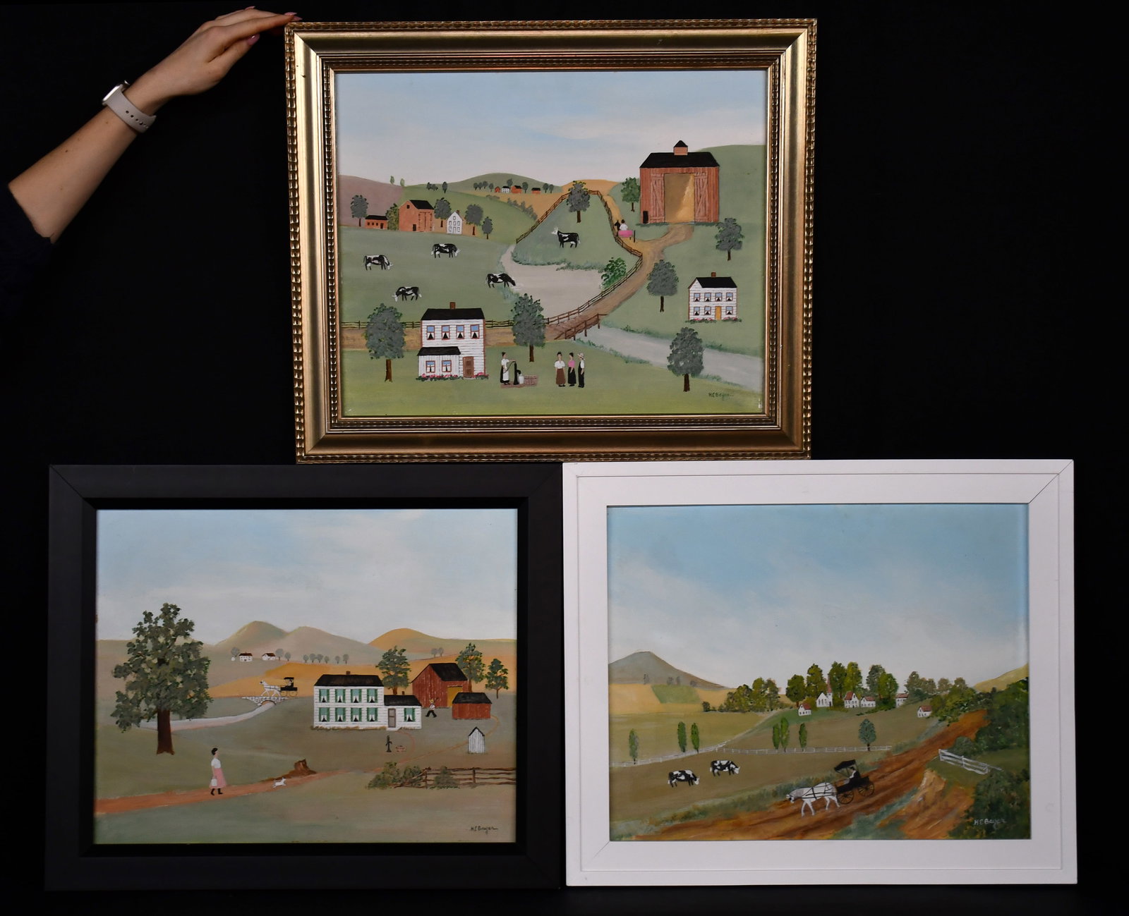 H.E. Bayer. Three Memory Paintings. - 3