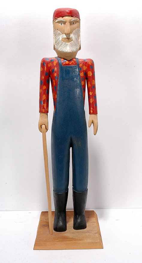 Earnest Patton. Uncle Jesse.: Earnest Patton. Uncle Jesse. 1987. Signed and dated. Carved and painted wood. Excellent condition. 24.5” w x 7”x 8”. Illustrated on page 91 of Wos Up Man. Est. $500-800. Ship: $75