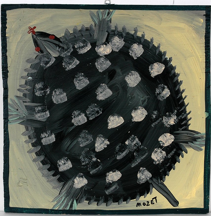 Mose Tolliver. Turtle.: Mose Tolliver. Turtle. Signed. Not dated. Paint on board. Excellent condition. 21” x 21”. Est. $200-400. Ship: $45