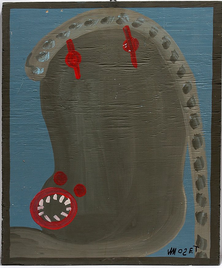 Mose and/or Charles Tolliver. Nall.: Mose and/or Charles Tolliver. Nall. Signed with Mose’ name, but more likely a work by Charles, his son. Not dated. Paint on board. 20” w x 24”h. Paint chip, otherwise good condition. Est. $300-5